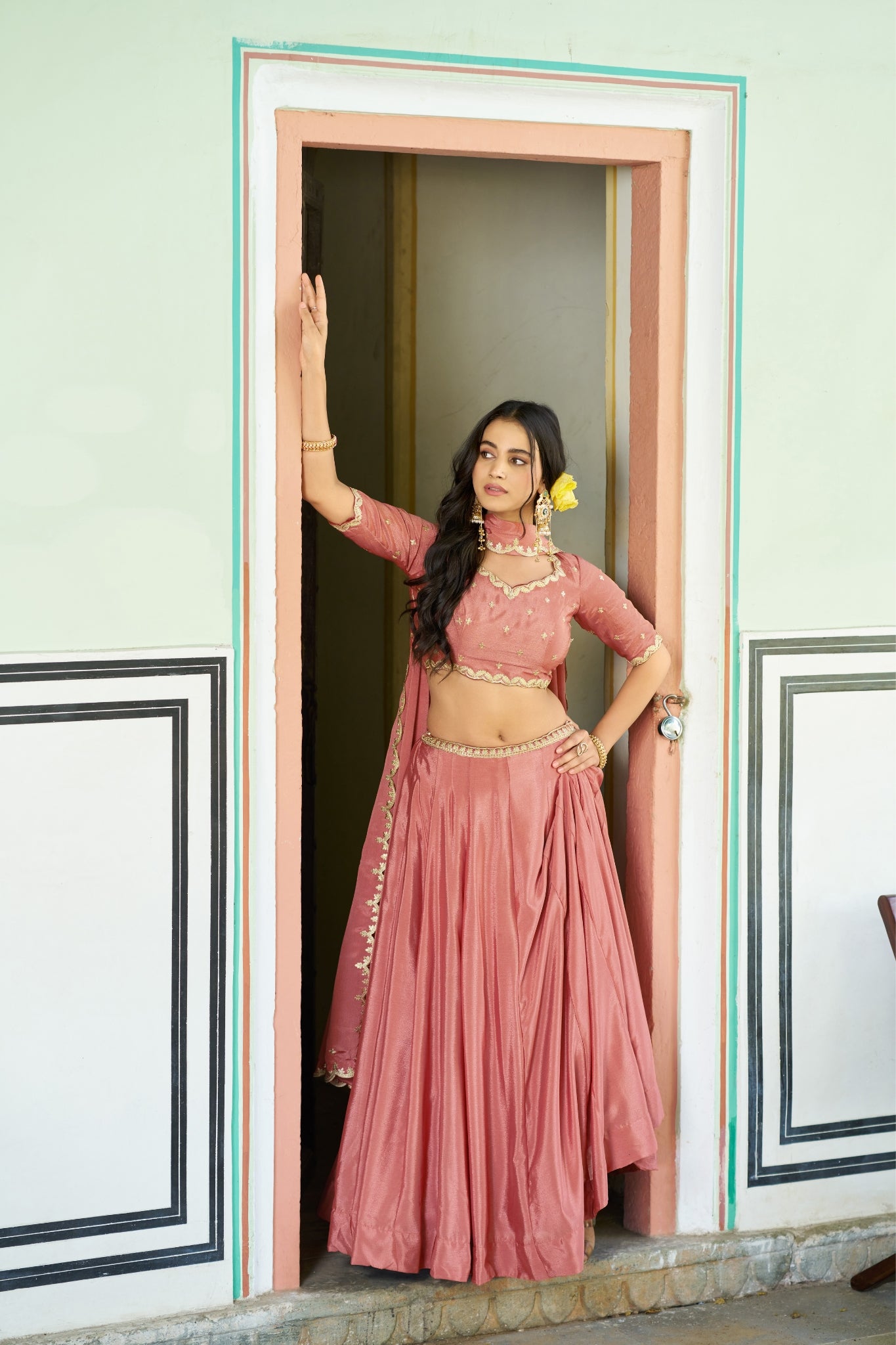 Designer Sequins And Thread Embroidery Lehenga Choli For Women