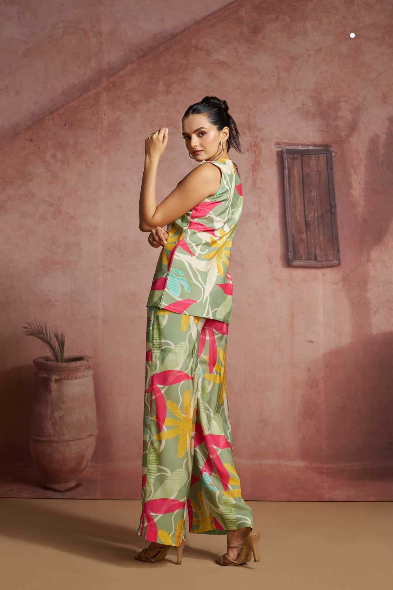 Premium Pure Muslin Silk Floral Co Ord Set