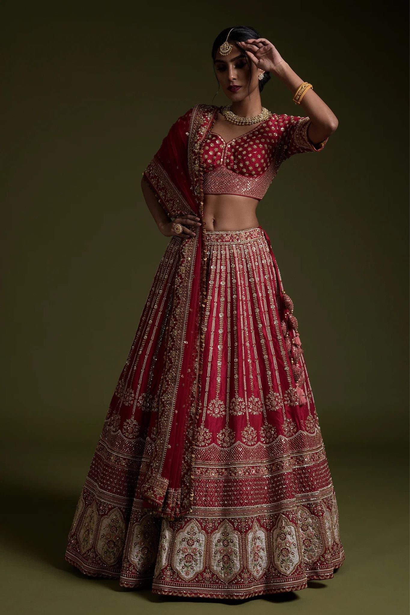 Maroon Color Rangoon Silk Fabric With Sequence Work Bridal Choli For Woman