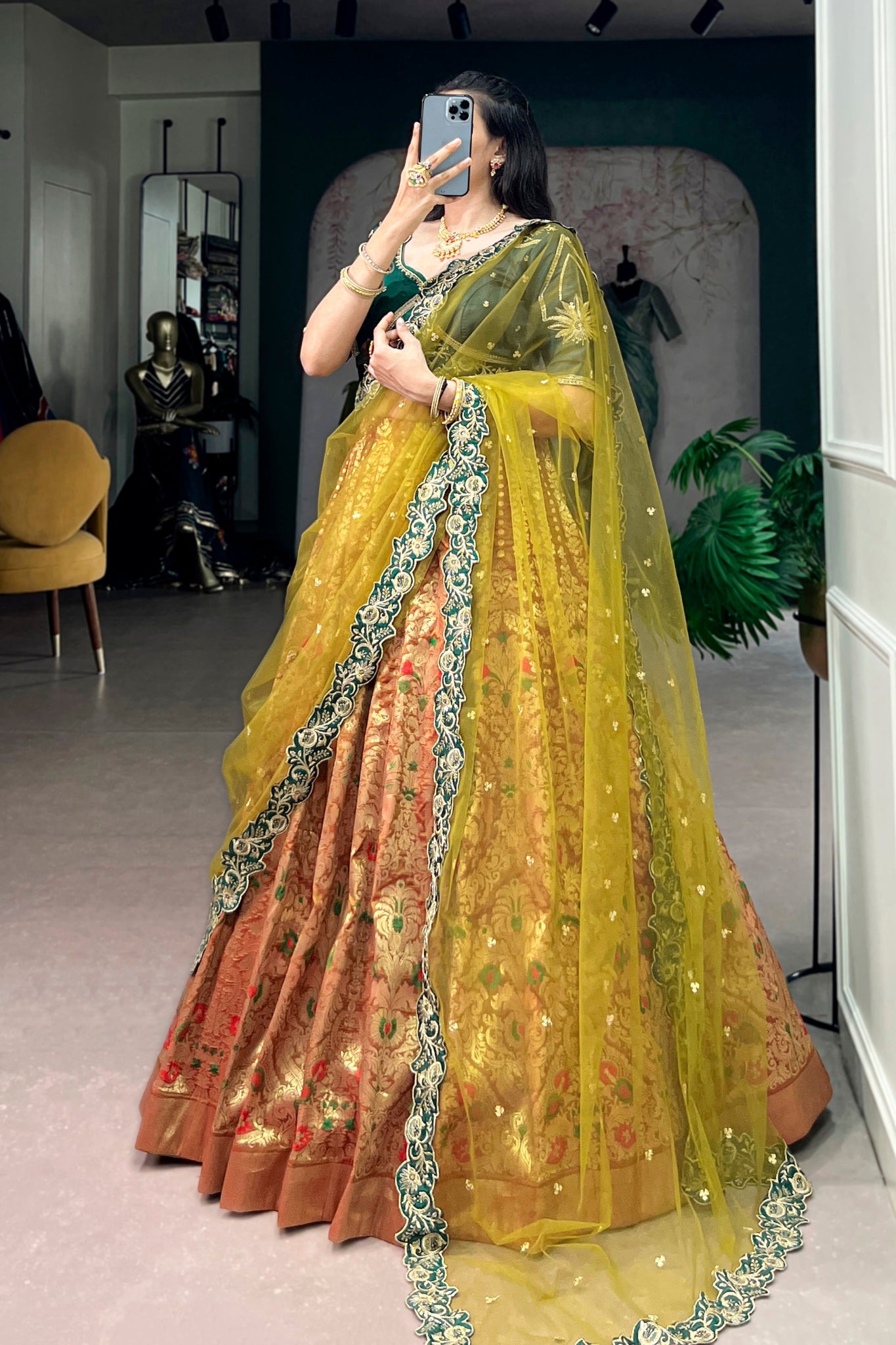 Designer Premium Jacquard Silk Lehenga Choli For Wedding