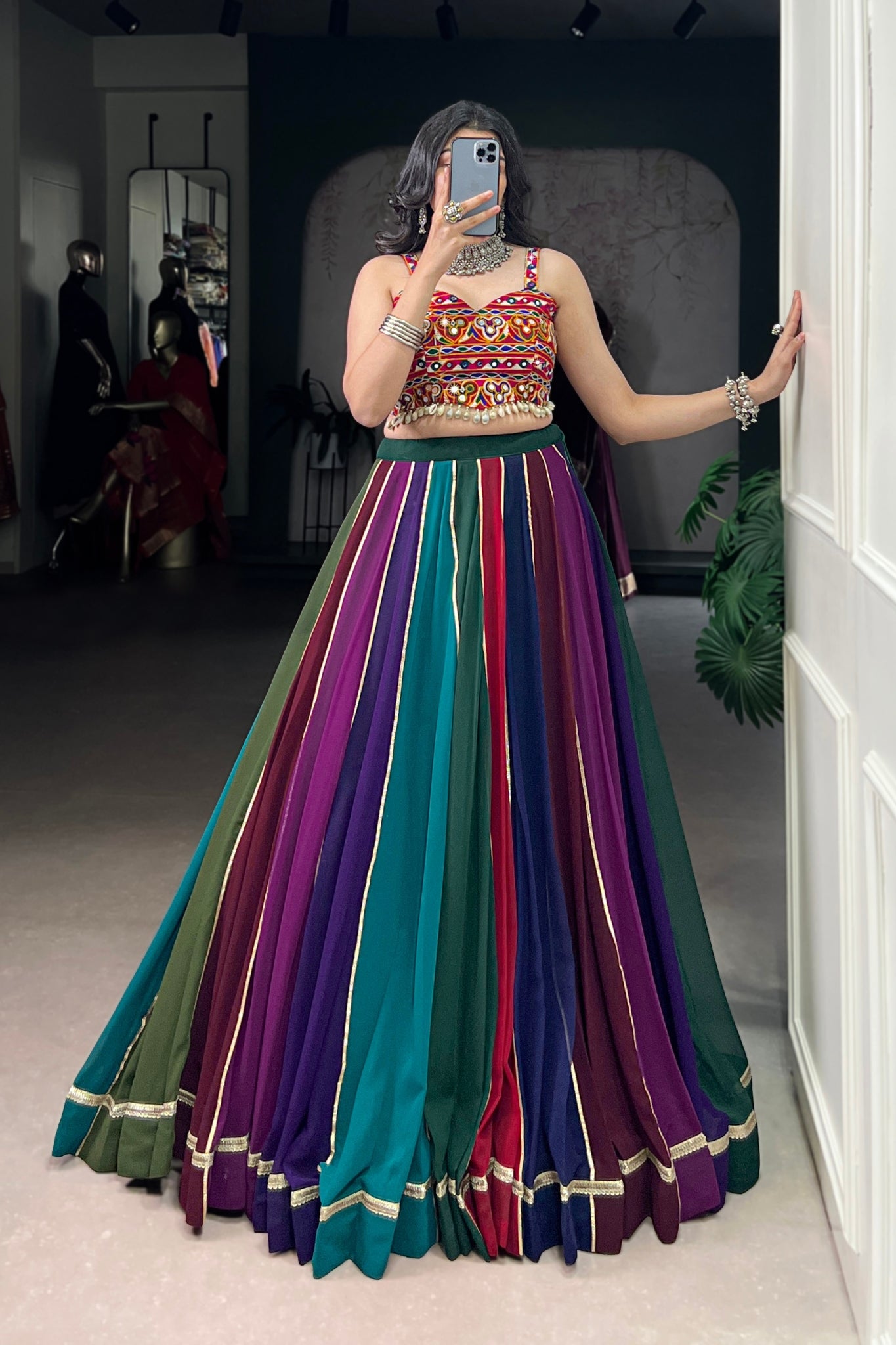 Raasrang Rainbow Multi-Color Navratri Special Designer Lehenga Choli
