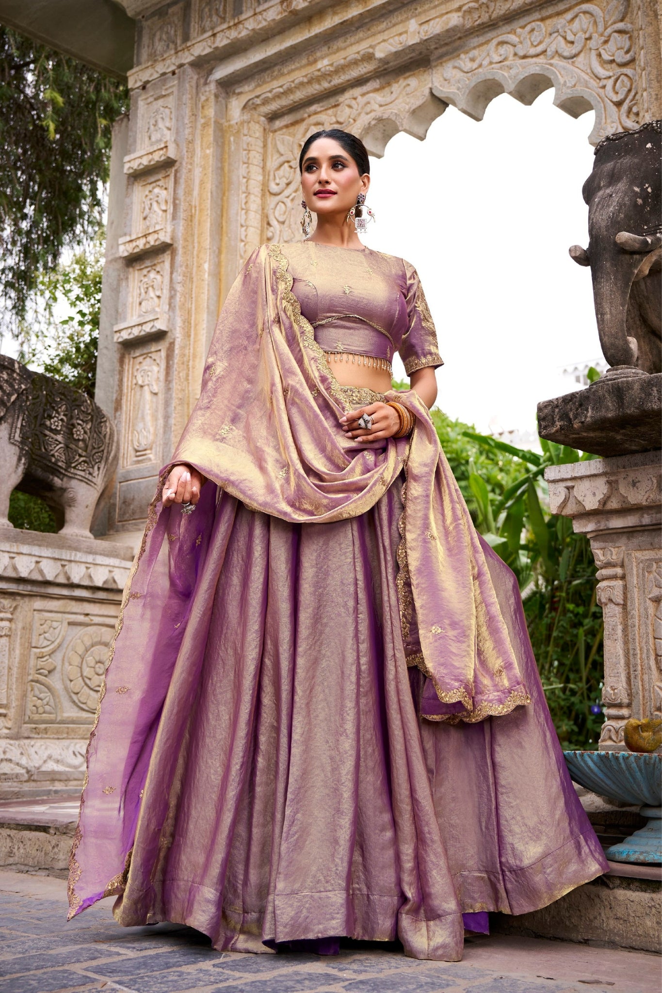 Stunning Wedding Designer Sequins Tread Embroidered Work Festive Lehenga Choli