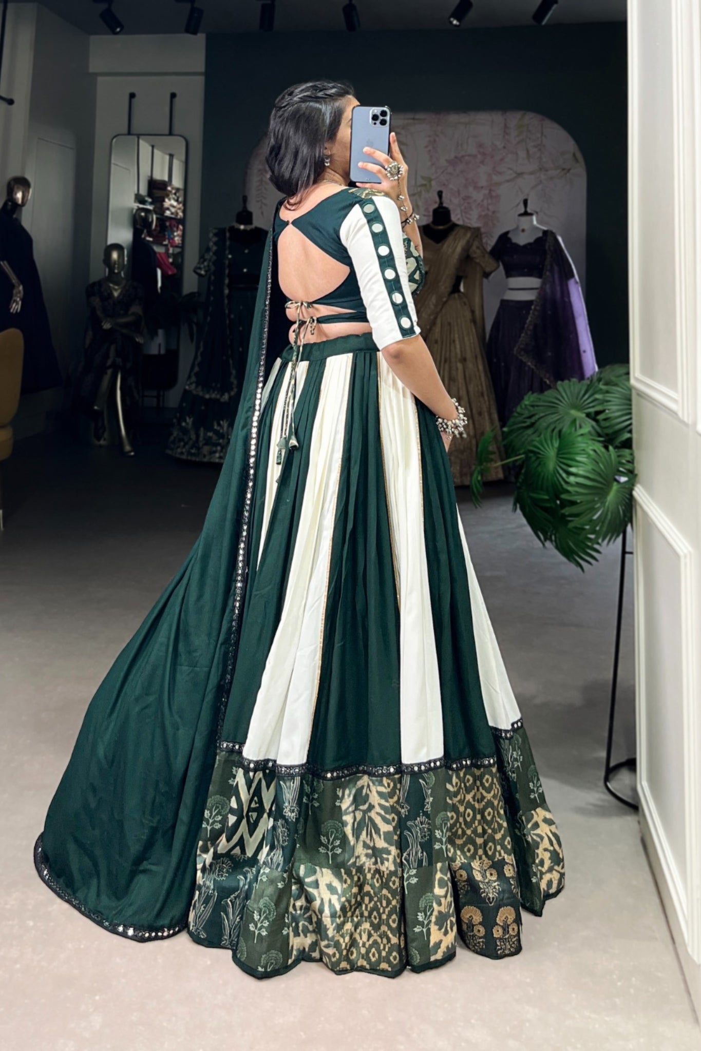 Pure Rayon Printed Gota Patti Touch Up Mirror Work Designer Lehenga Choli