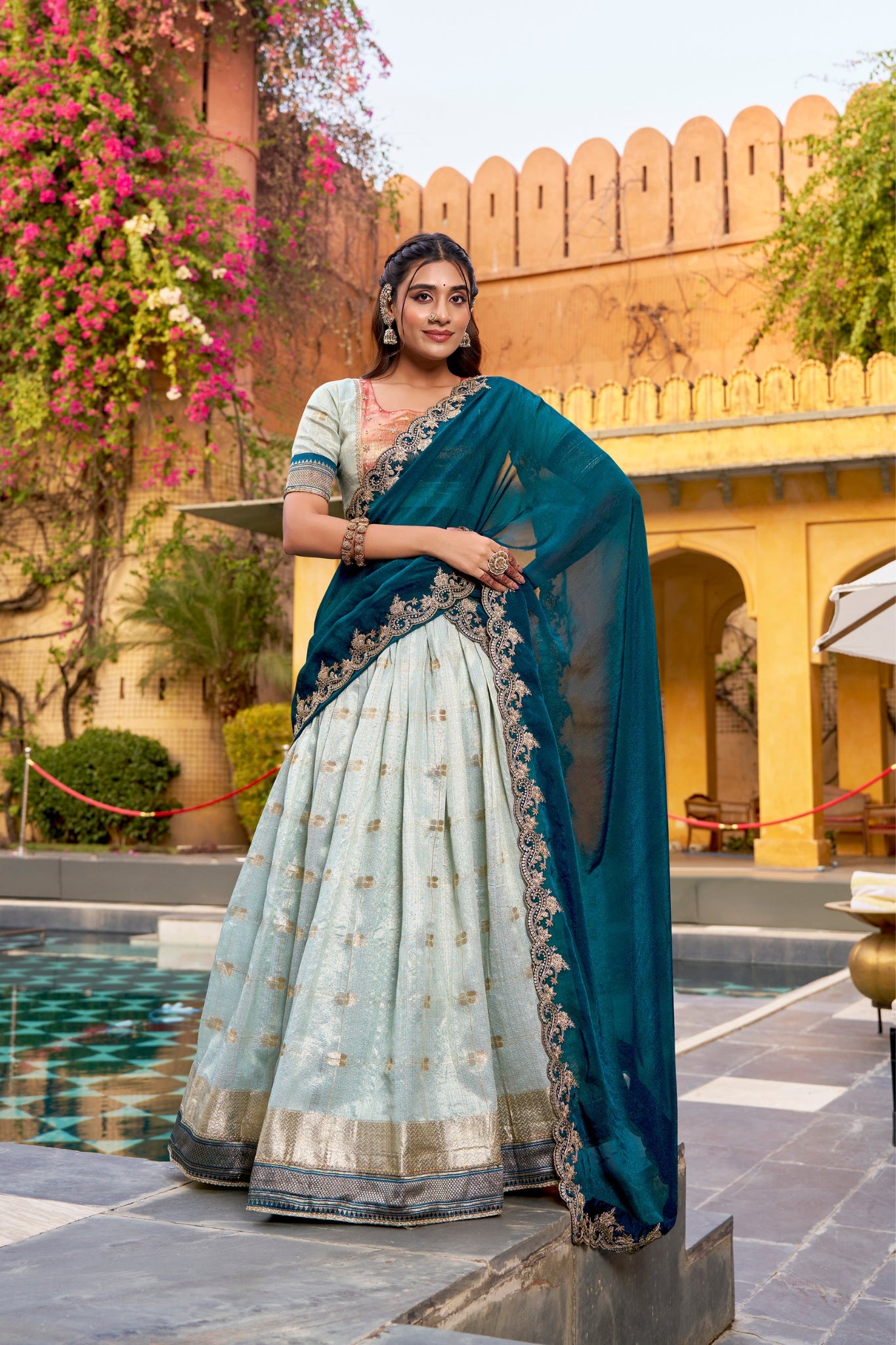 Royal Designer Wedding And Festive Wear Paithani Lehenga Choli Set For Women