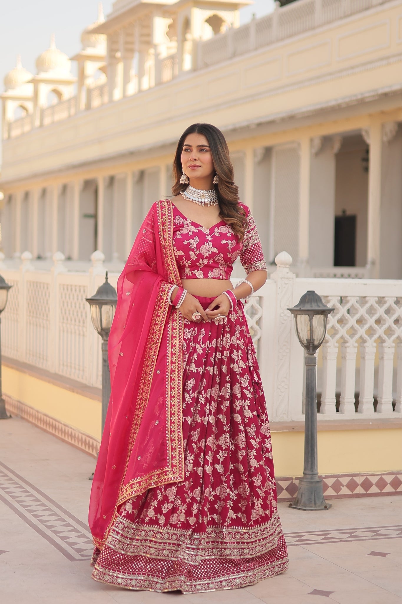 Elevate Your Style with a Designer Jacquard Lehenga Choli