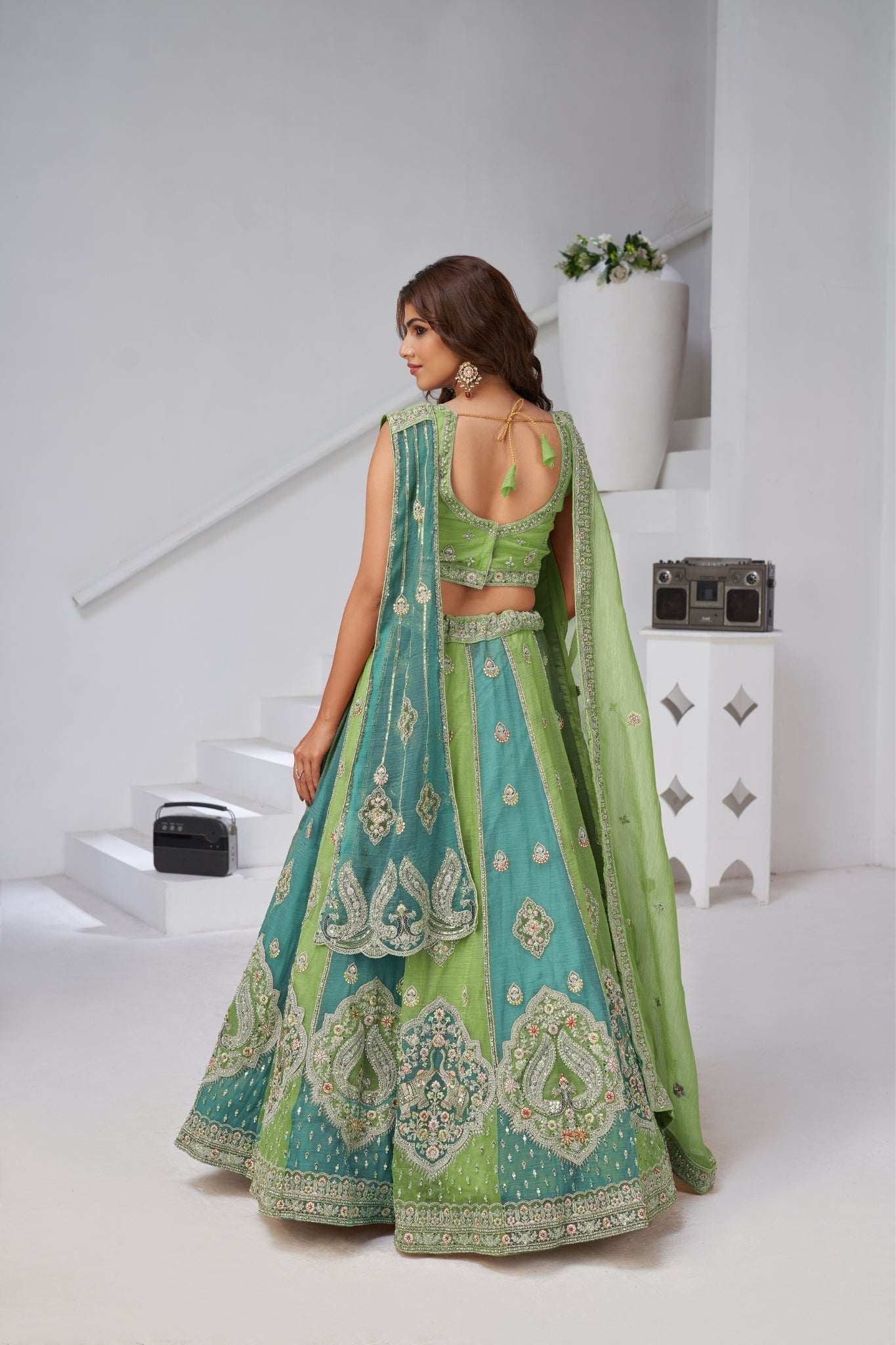 Ethereal Harmony Double Layered Dupatta Bridal Lehenga