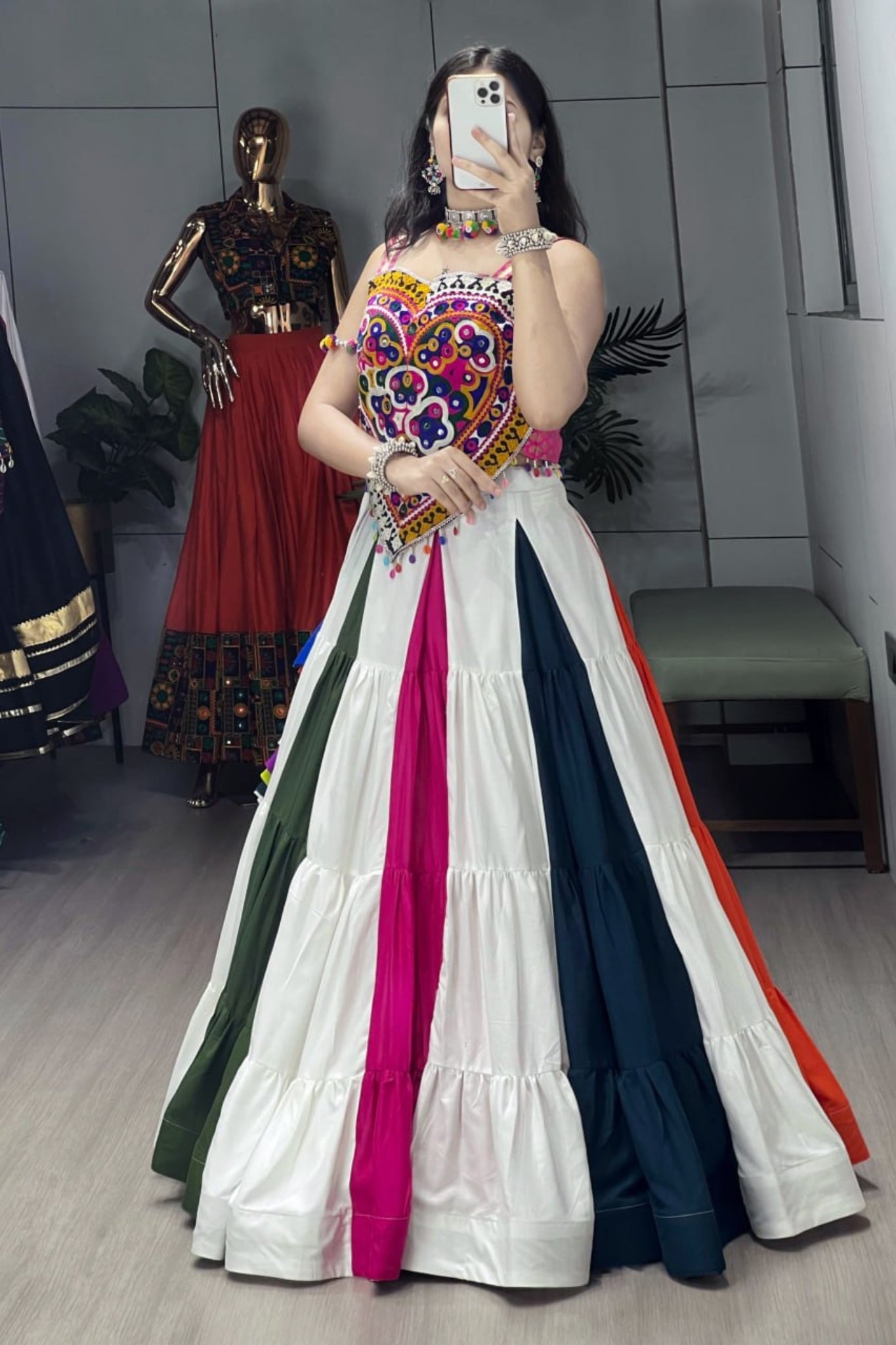 Raasrang Premium Kutchhi Work Navratri Lehenga Choli For Women
