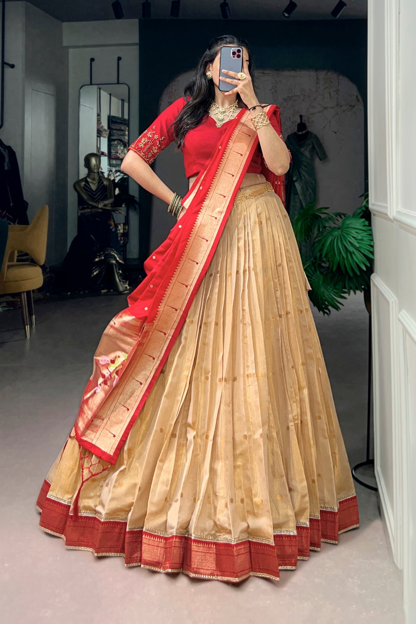 Premium Paithani Lehenga Choli With Elegant Dupatta