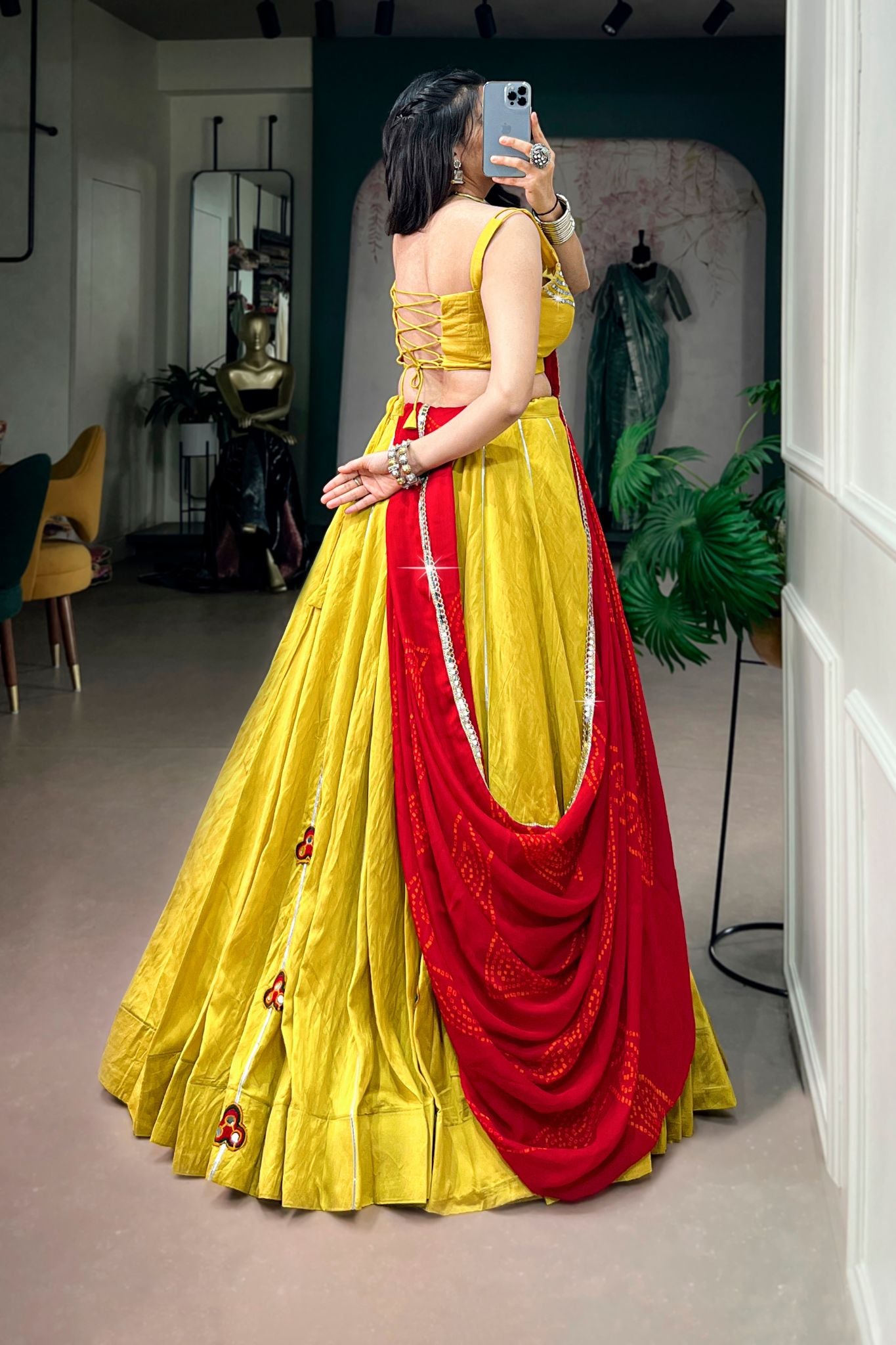 Raasrang Yellow Chanderi Silk Designer Lehenga Choli