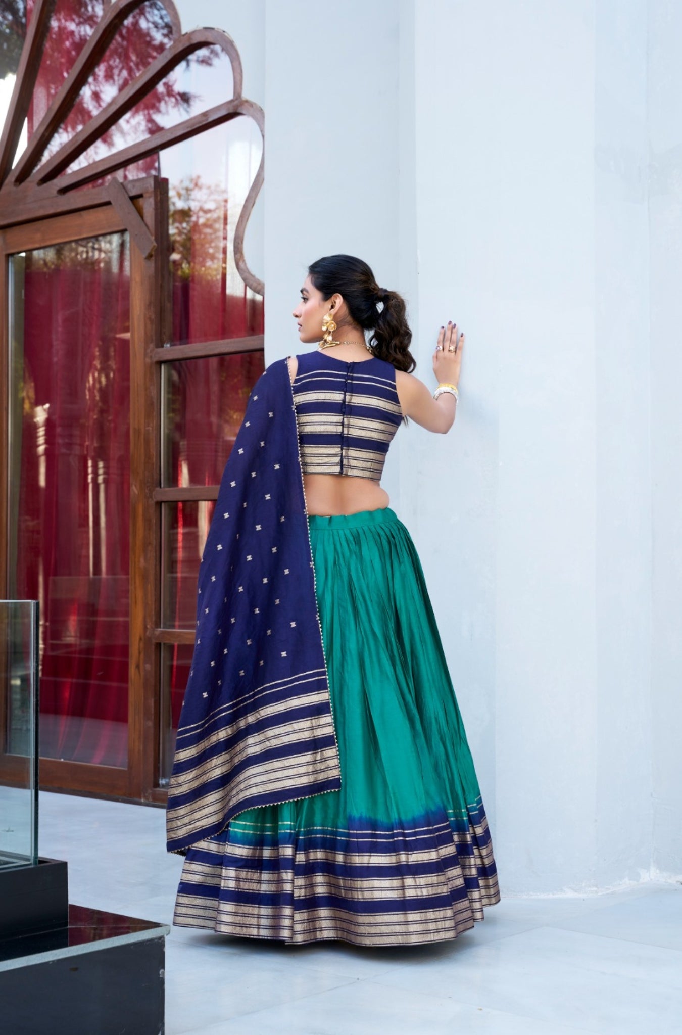 Beautiful Pure Chanderi Stunning Lehenga Choli