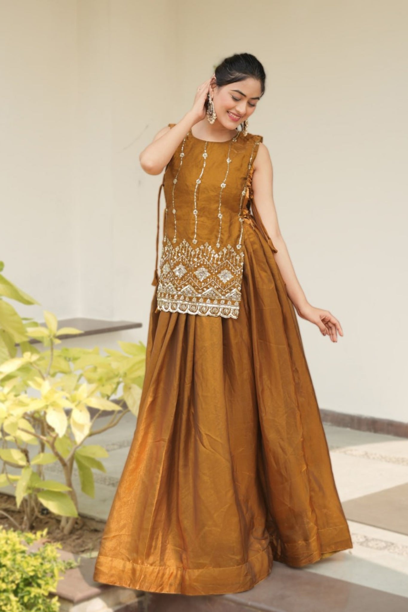 Luxury Fancy Koti Style Lehenga Choli With Heavy Beads Embroidery For Wedding And Festive Wear