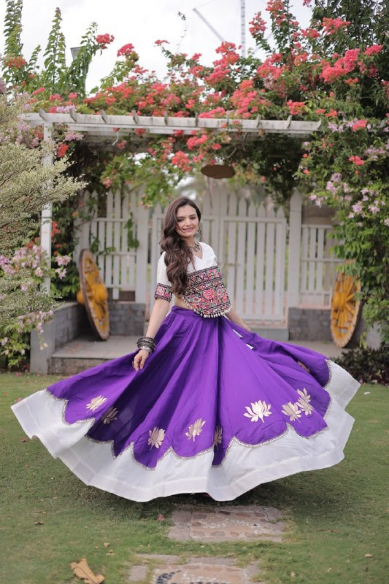 Raasrang Traditional Kutchi Work Lehenga Choli For Navratri