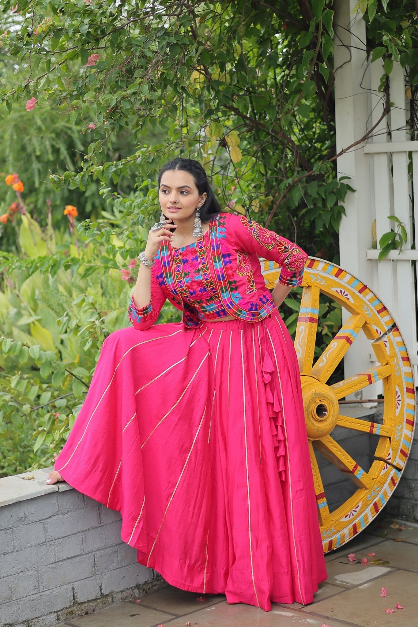 Kutchi Gamthi Embroidered Work Designer Navratri Lehenga Choli