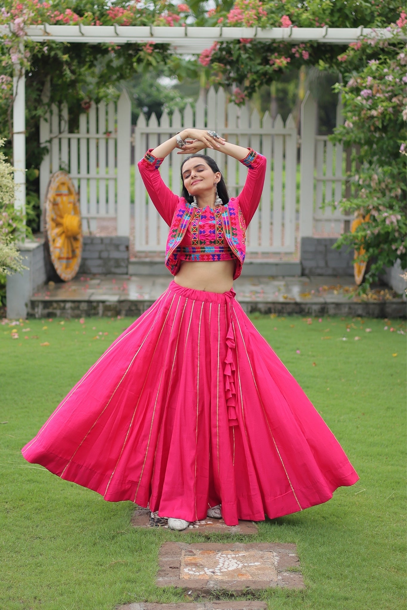 Kutchi Gamthi Embroidered Work Designer Navratri Lehenga Choli