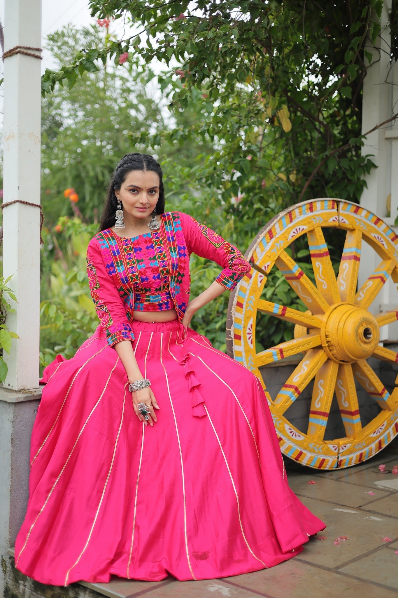 Kutchi Gamthi Embroidered Work Designer Navratri Lehenga Choli