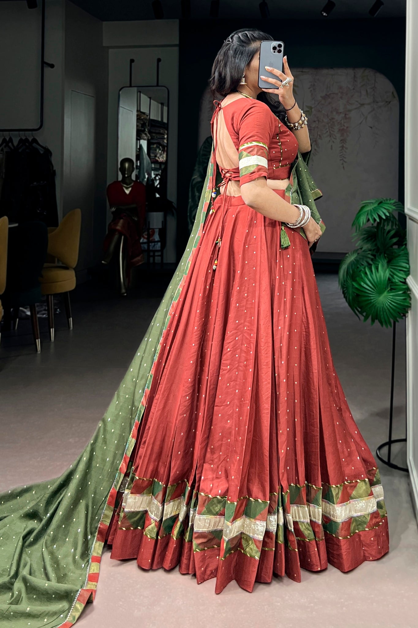 Raasrang Designer Pure Chanderi Navratri Lehenga Choli With Dupatta