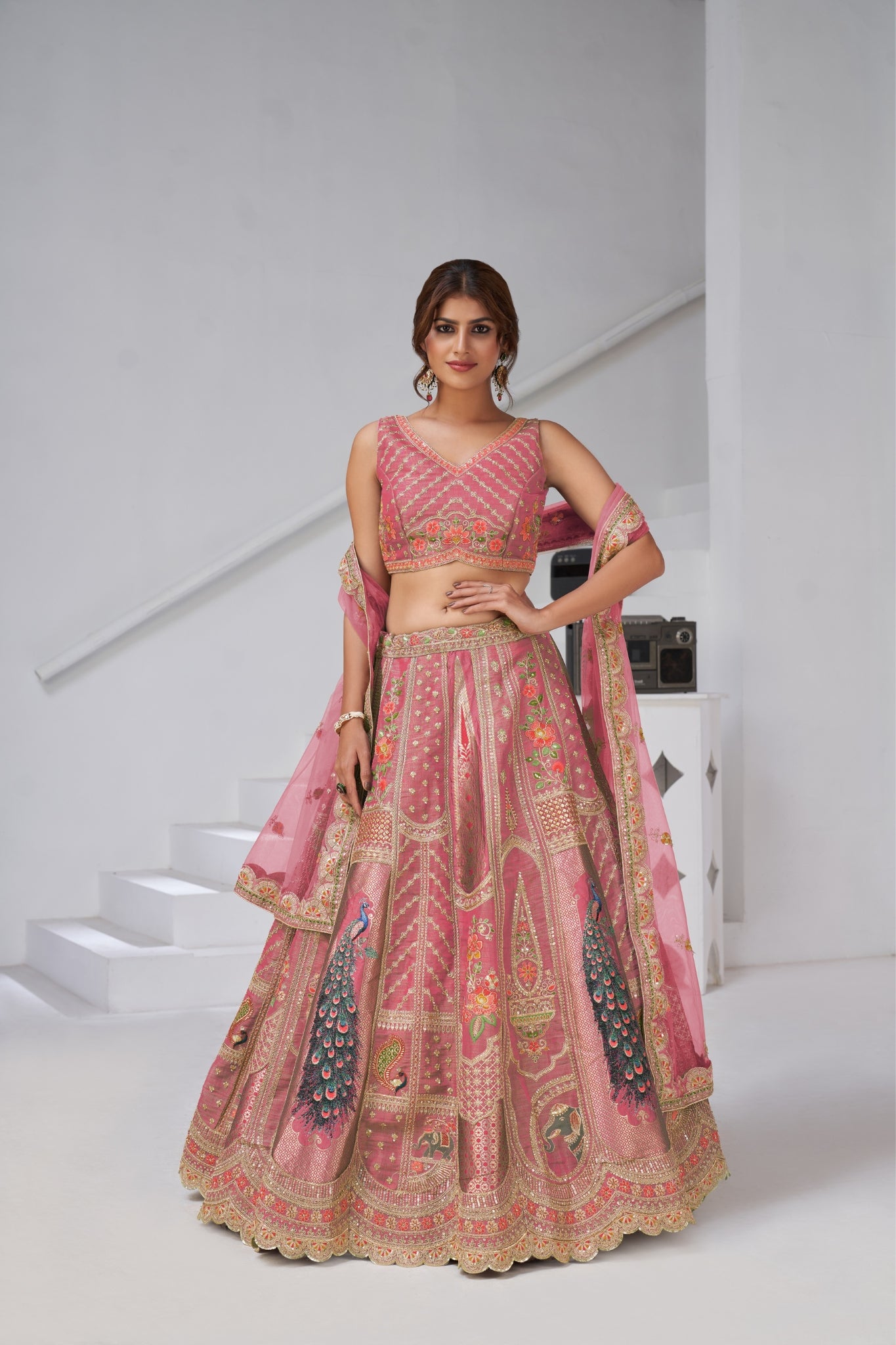 Royal Radiance Raw Silk Bridal Lehenga Choli