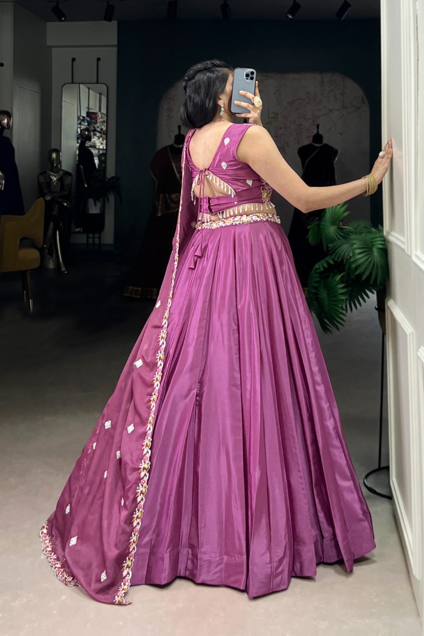 Designer Sequins Thread Embroidered Work Wedding Lehenga Choli