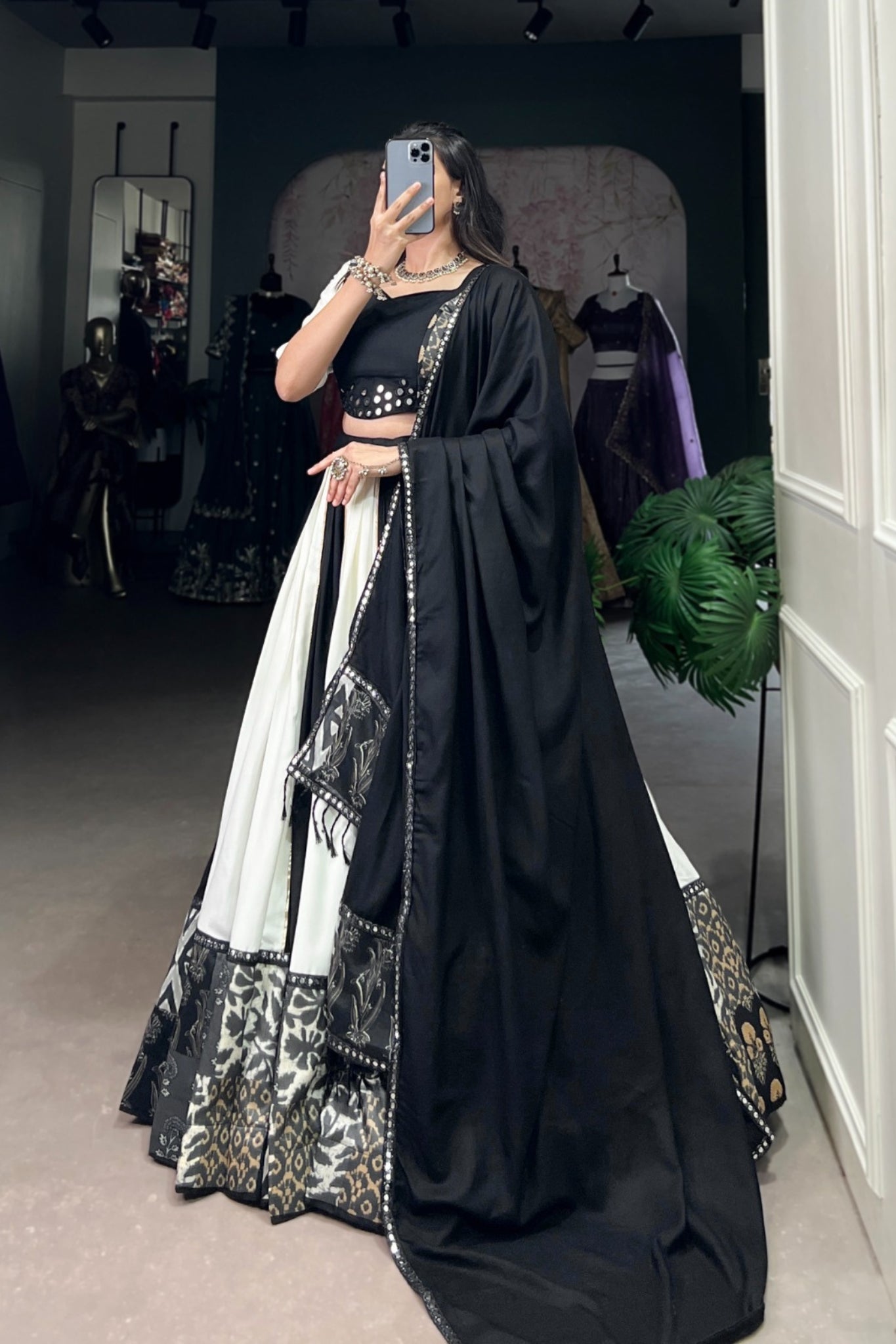 Pure Rayon Printed Gota Patti Touch Up Mirror Work Designer Lehenga Choli