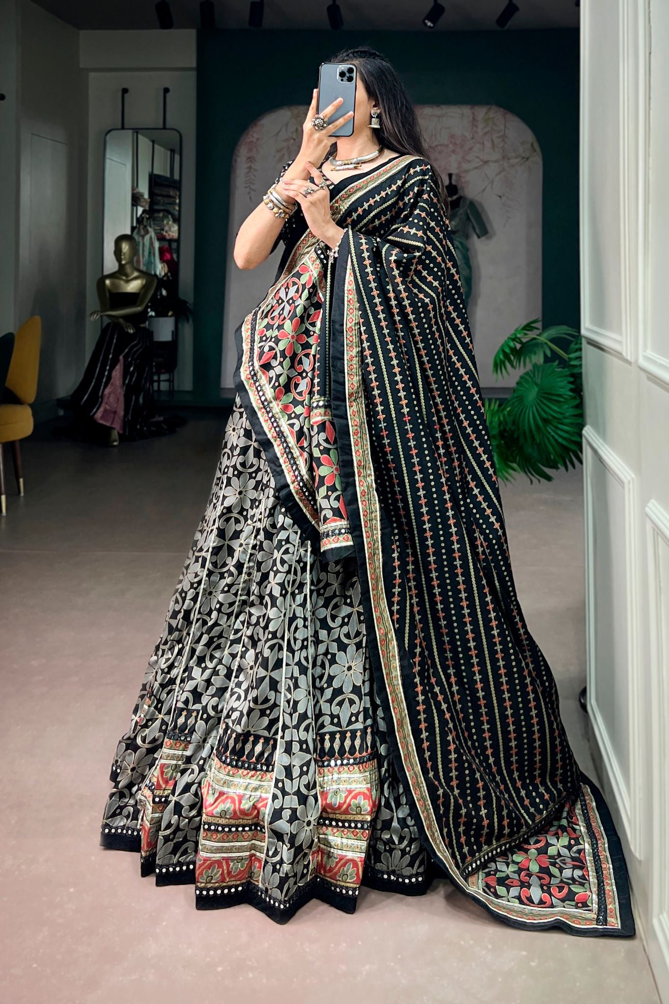 Raasrang Traditional Designer Navratri Lehenga Choli In Premium Tasar Silk