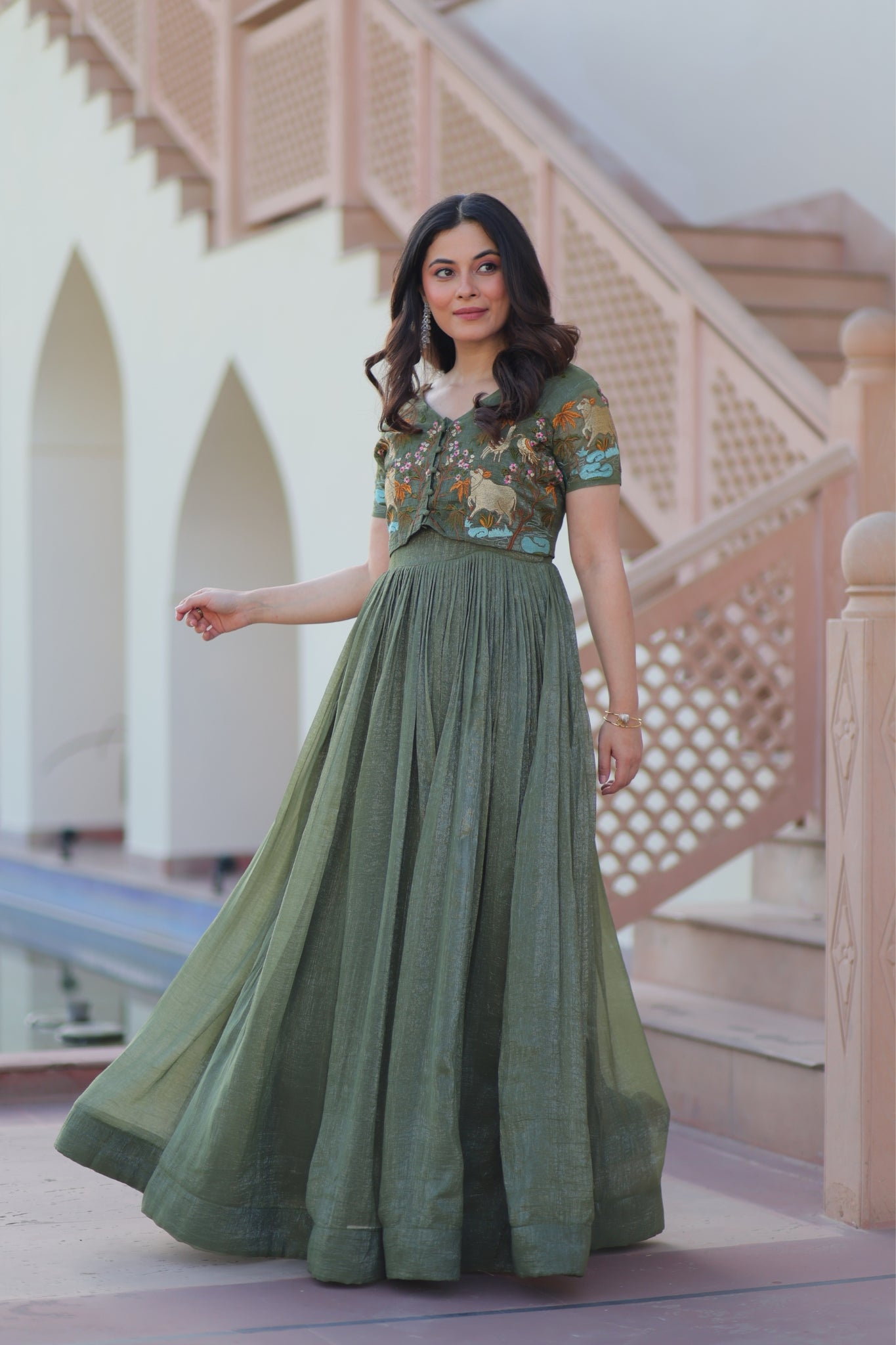 Beautiful Embroidered Designer Crafted Women Gown