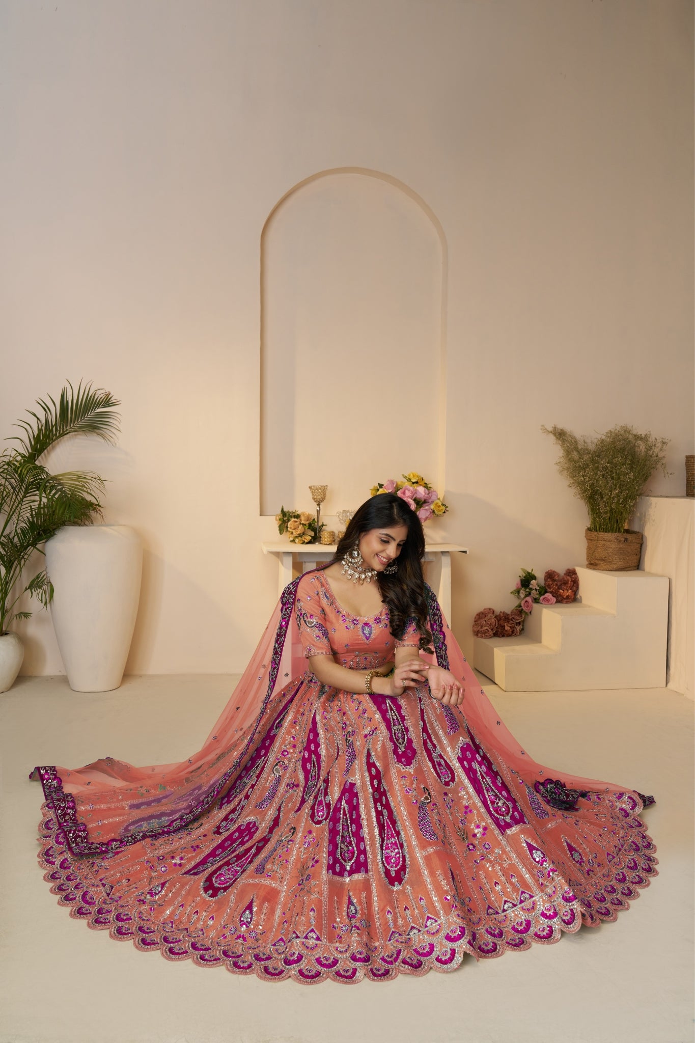 Perfect Wedding Designer Banarasi Silk Lehenga Choli Set