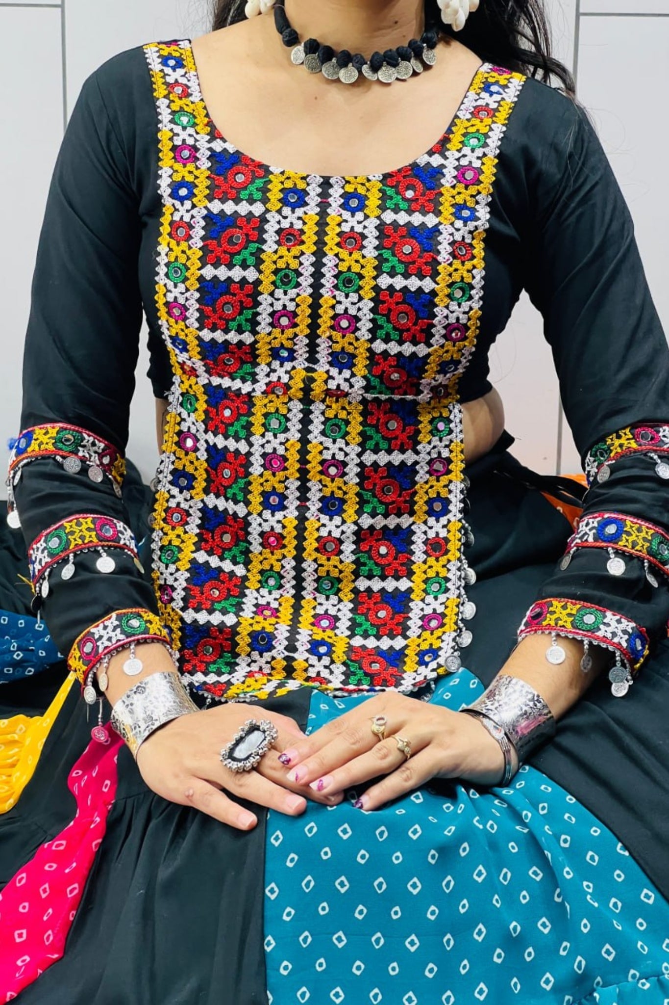 Raasrang Designer Multicolor Navratri Lehenga Choli For Women
