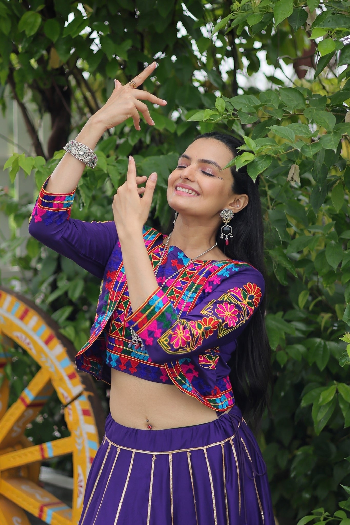 Kutchi Gamthi Embroidered Work Designer Navratri Lehenga Choli