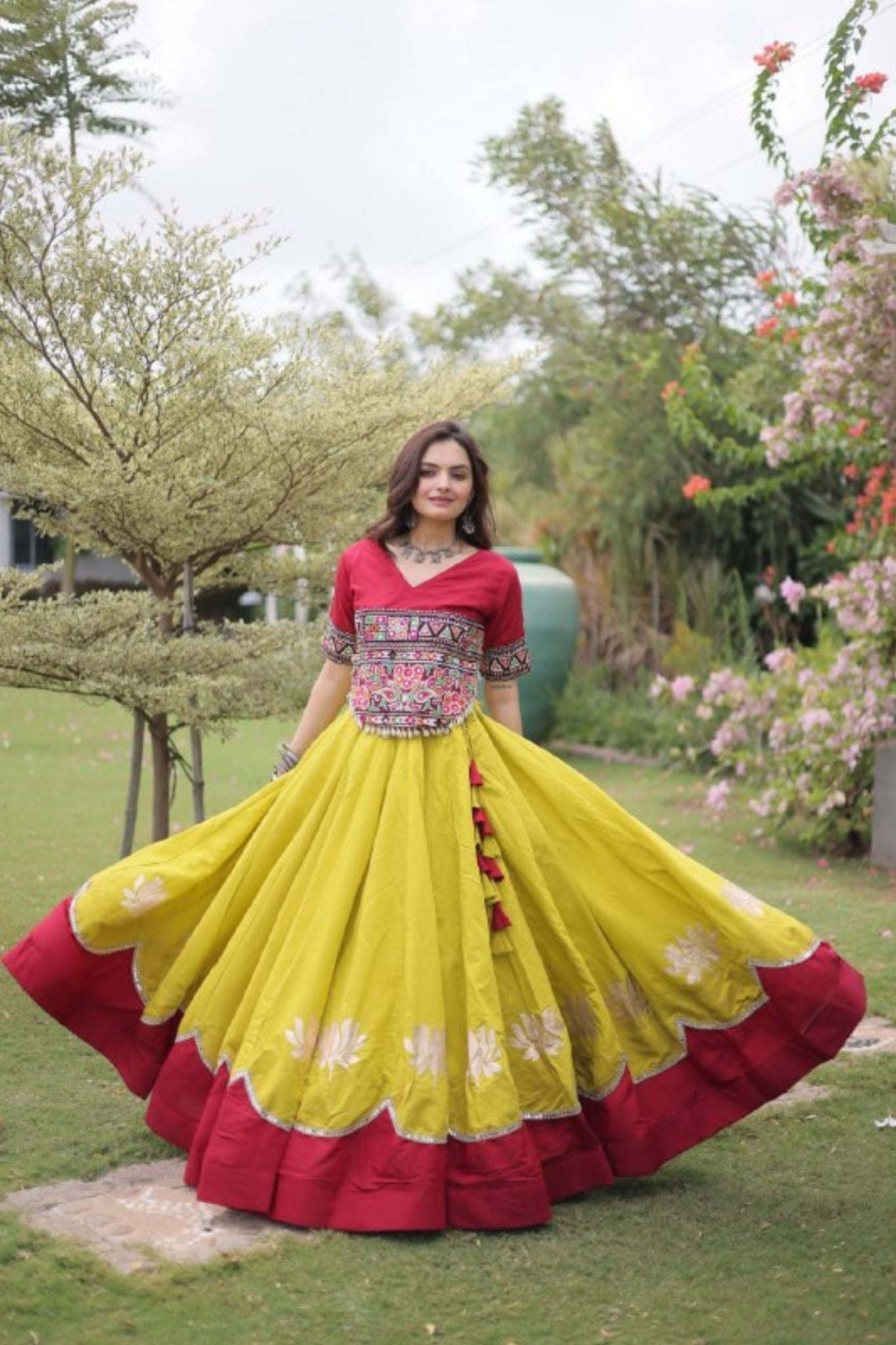 Raasrang Traditional Kutchi Work Lehenga Choli For Navratri