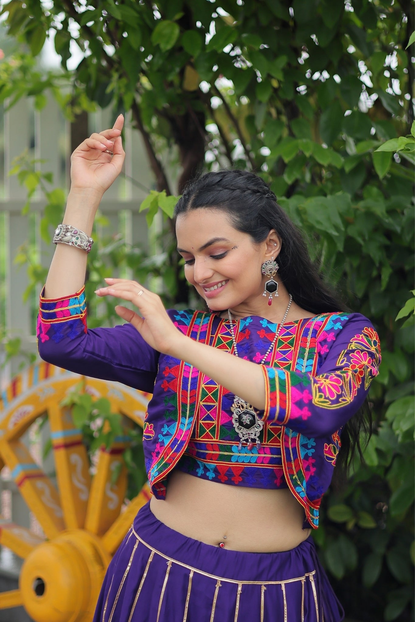 Kutchi Gamthi Embroidered Work Designer Navratri Lehenga Choli