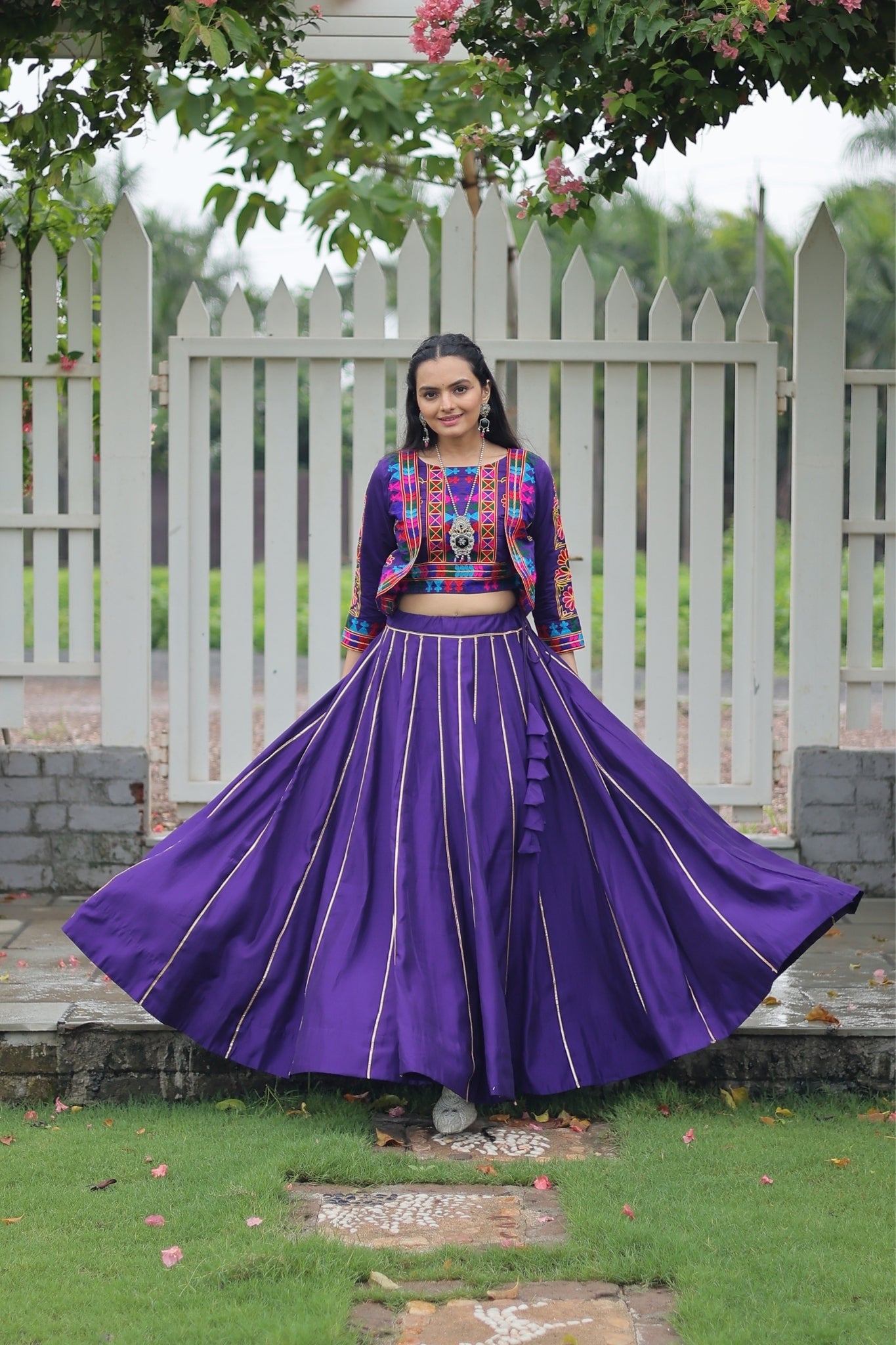 Kutchi Gamthi Embroidered Work Designer Navratri Lehenga Choli