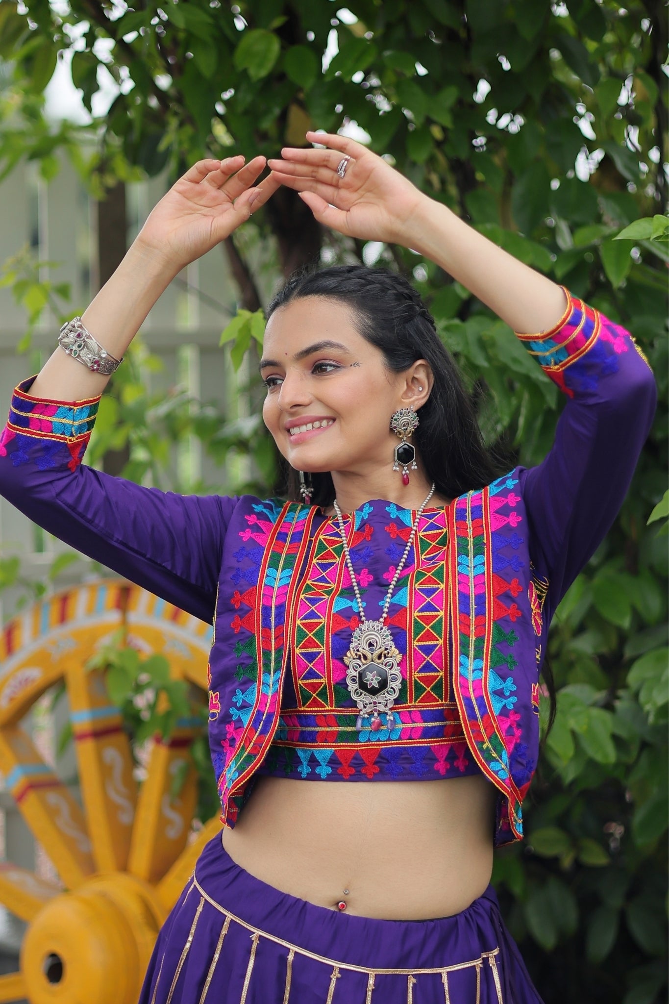 Kutchi Gamthi Embroidered Work Designer Navratri Lehenga Choli