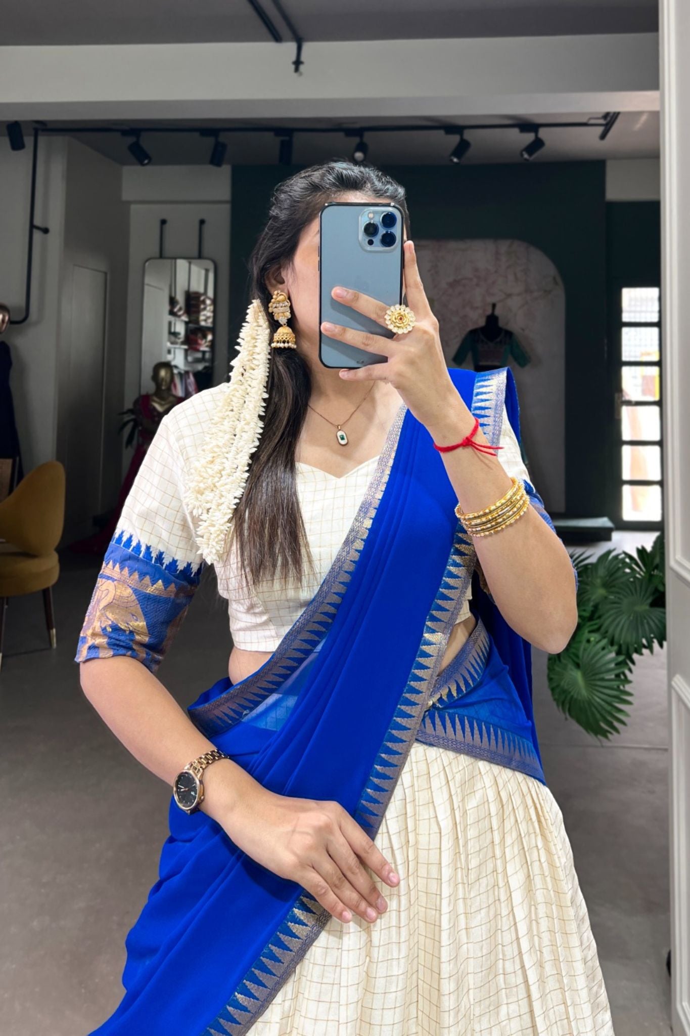 Kalyani Cotton Lehenga Choli Paired With Flowing Georgette Dupatta