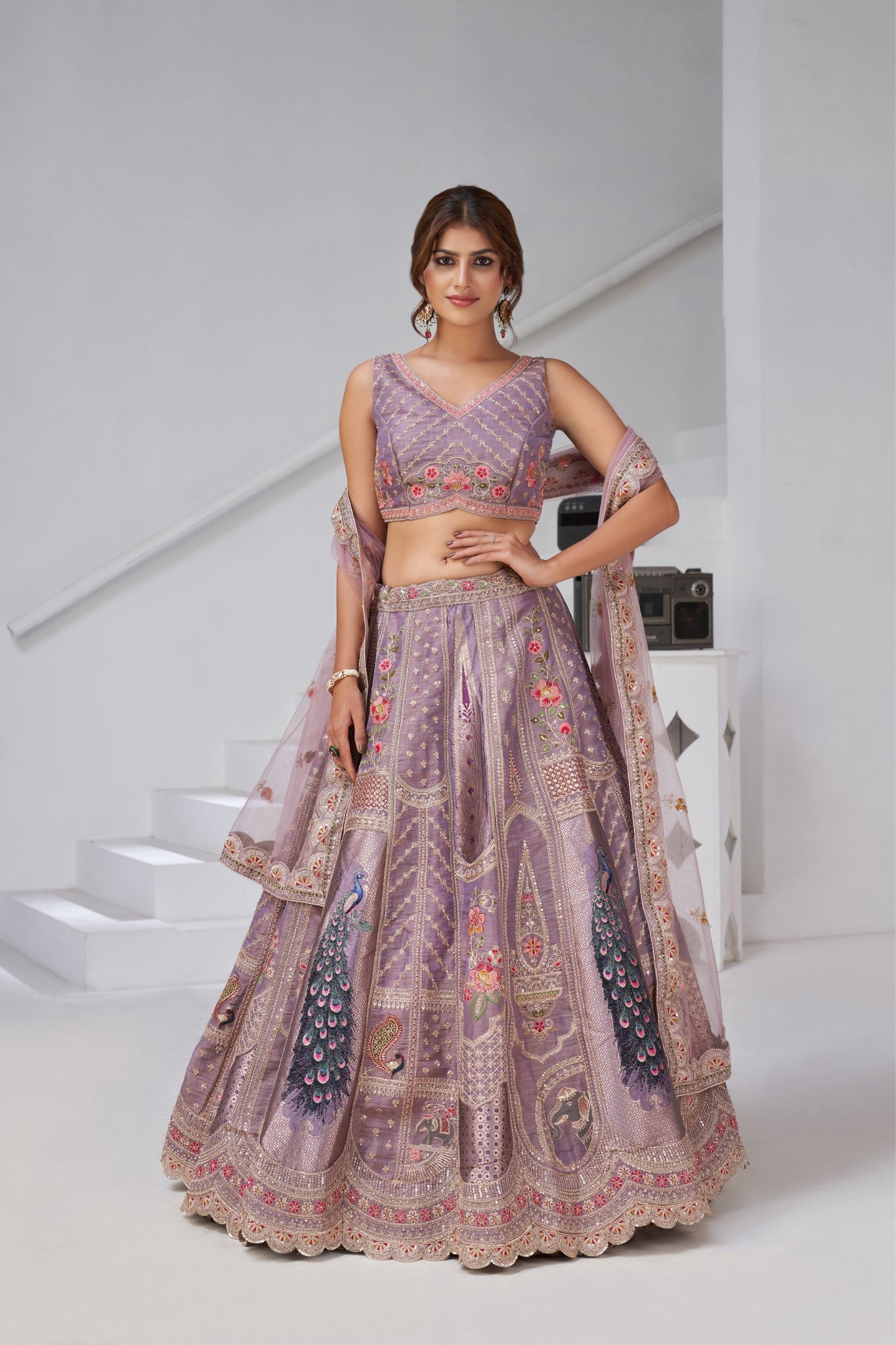 Royal Radiance Raw Silk Bridal Lehenga Choli
