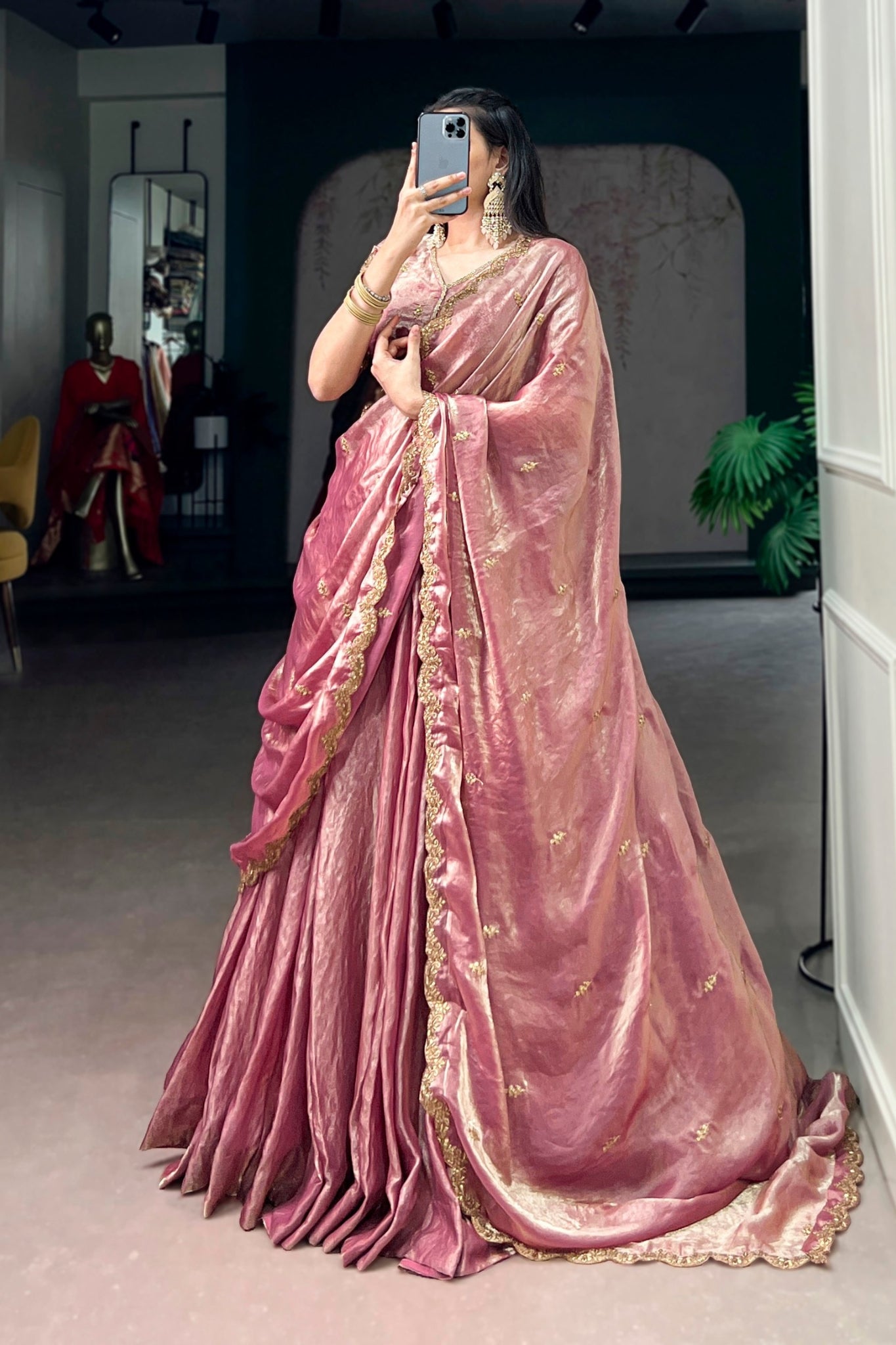 Stunning Wedding Designer Sequins Tread Embroidered Work Festive Lehenga Choli
