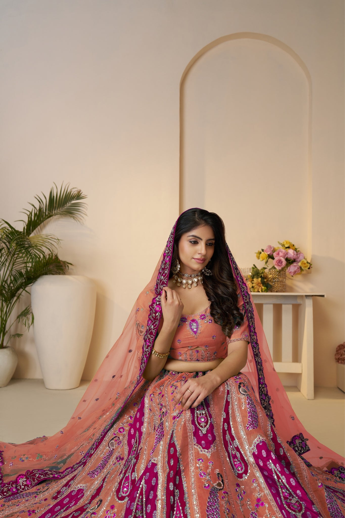 Perfect Wedding Designer Banarasi Silk Lehenga Choli Set