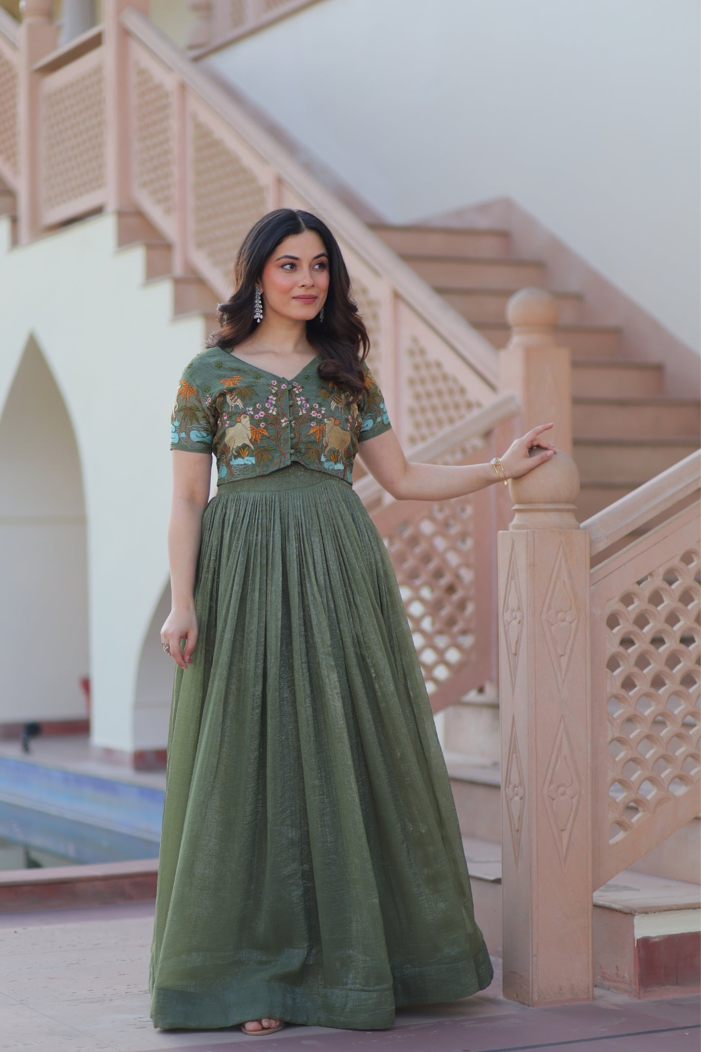 Beautiful Embroidered Designer Crafted Women Gown