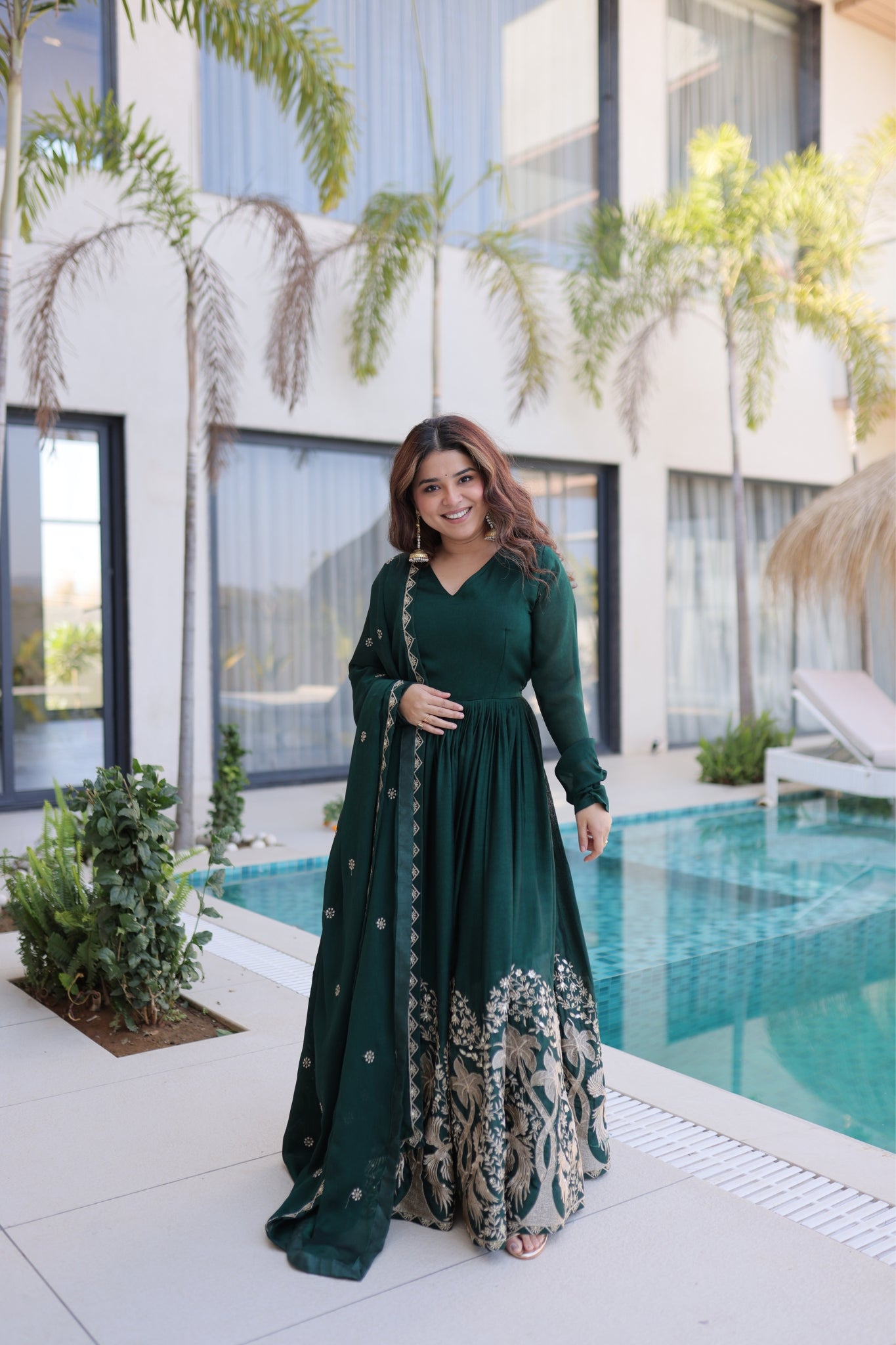 Rangoli Crush Sequins Multi Embroidery Anarkali Suit With Dupatta