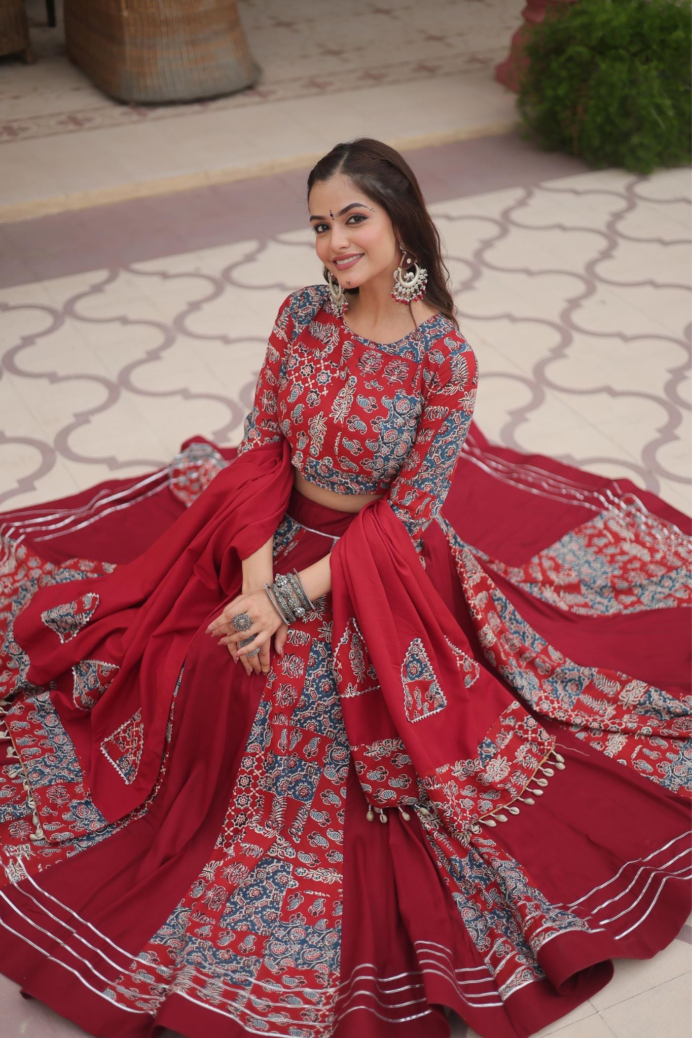 Printed Readymade Rayon Designer Navratri Lehenga Choli
