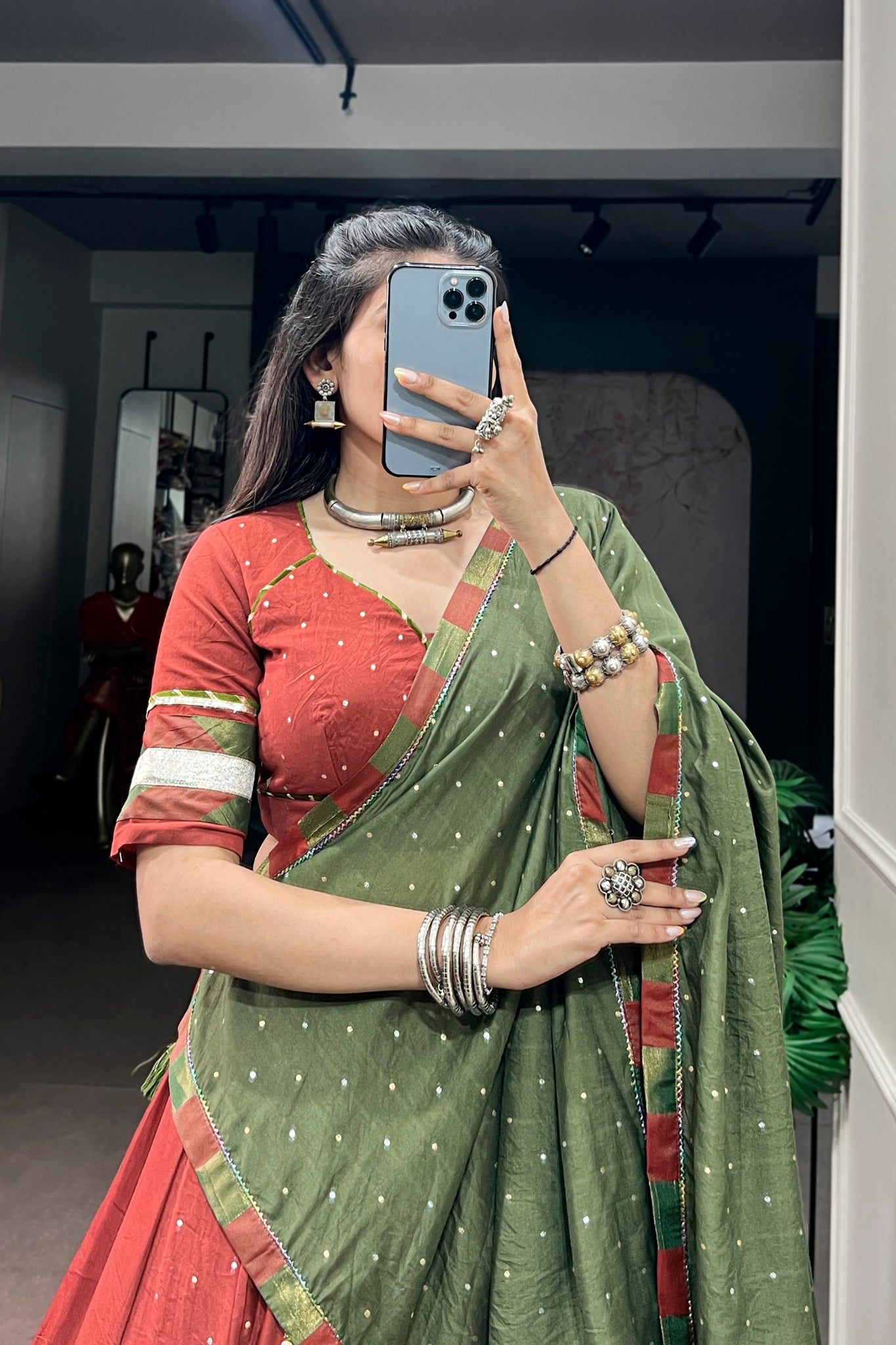 Raasrang Designer Pure Chanderi Navratri Lehenga Choli With Dupatta
