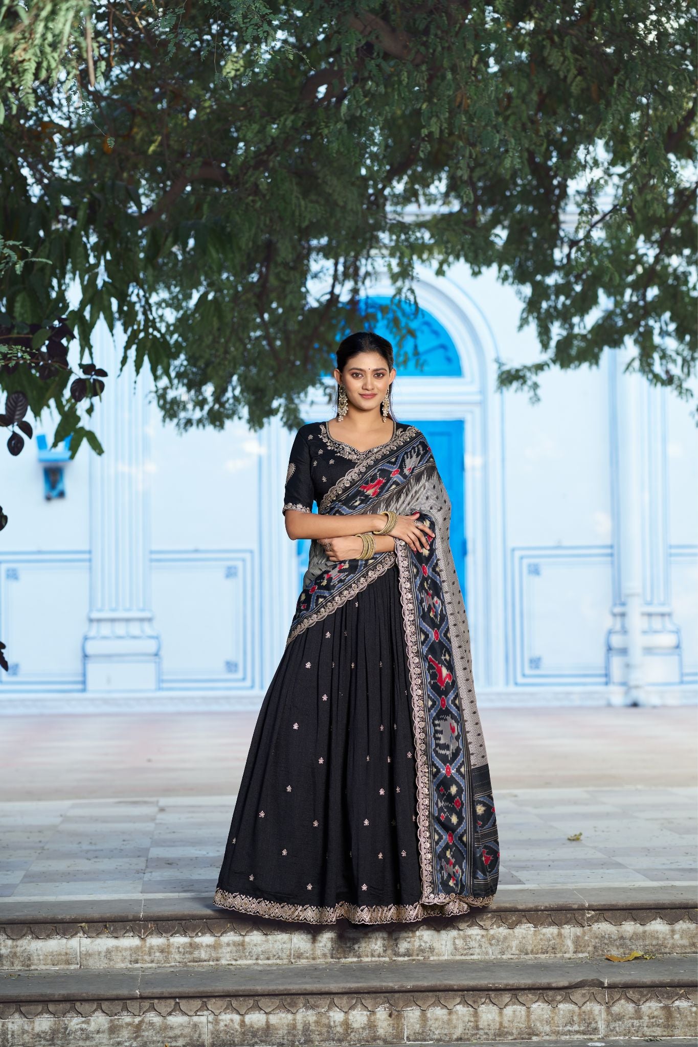 Premium Vichitra Silk Lehenga Choli For Women With Dupatta