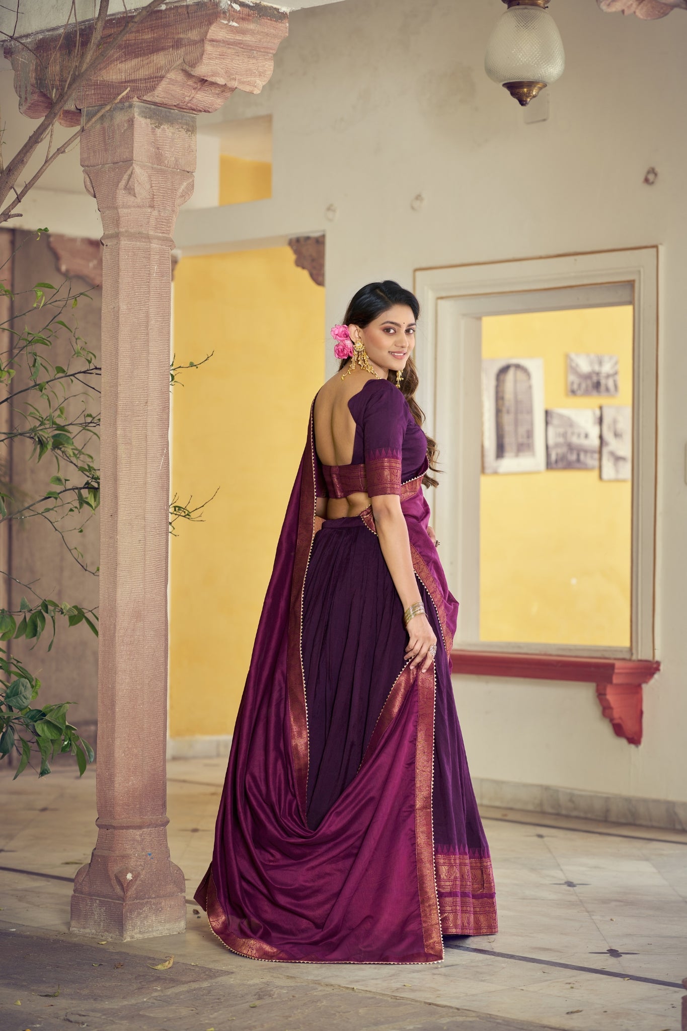 South Indian Traditional Lehenga Choli With Dupatta For Women