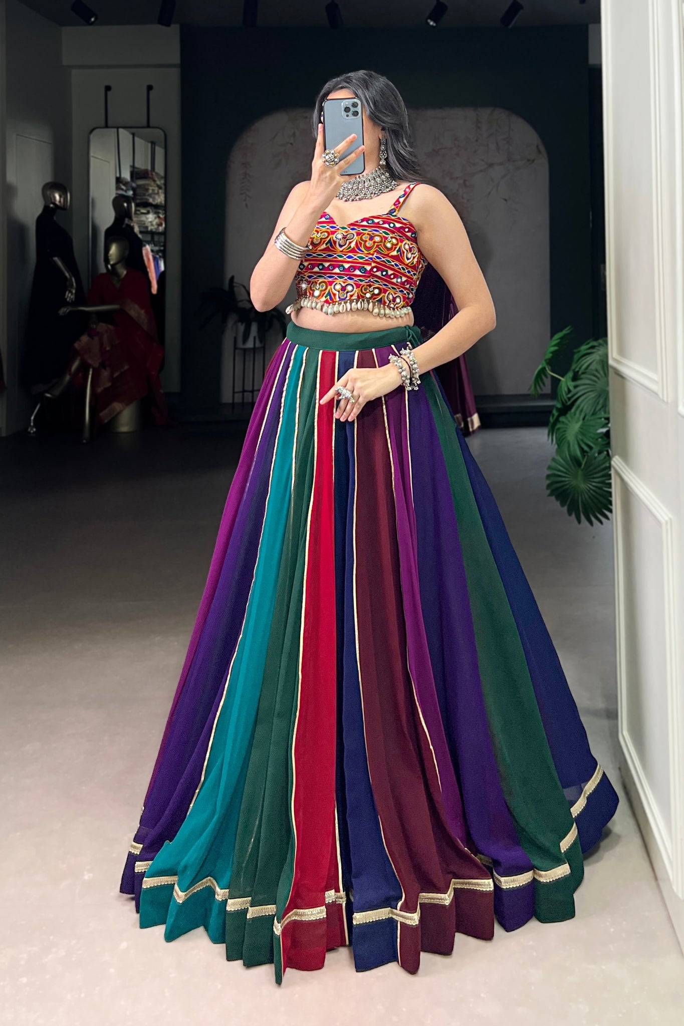 Raasrang Rainbow Multi-Color Navratri Special Designer Lehenga Choli