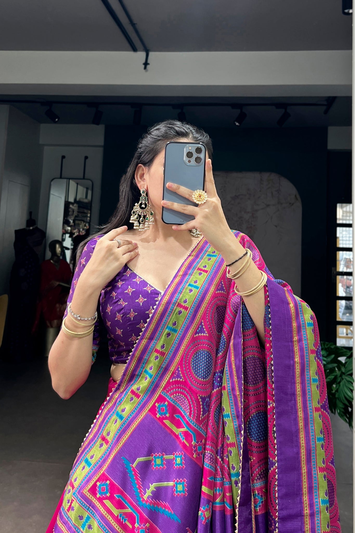 Premium Printed Festive Tasar Silk Lehenga Choli Set For Women