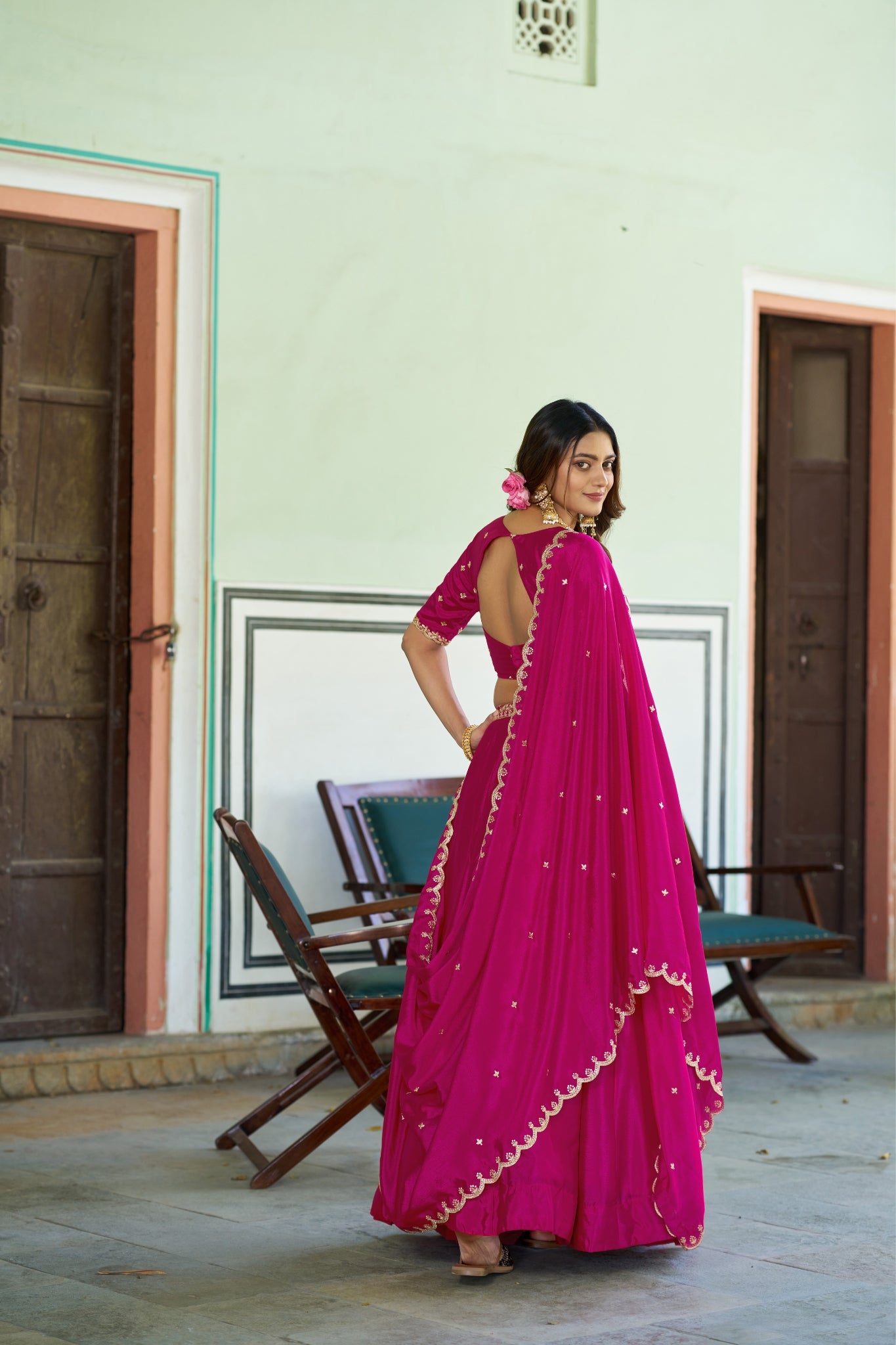 Designer Sequins And Thread Embroidery Lehenga Choli For Women