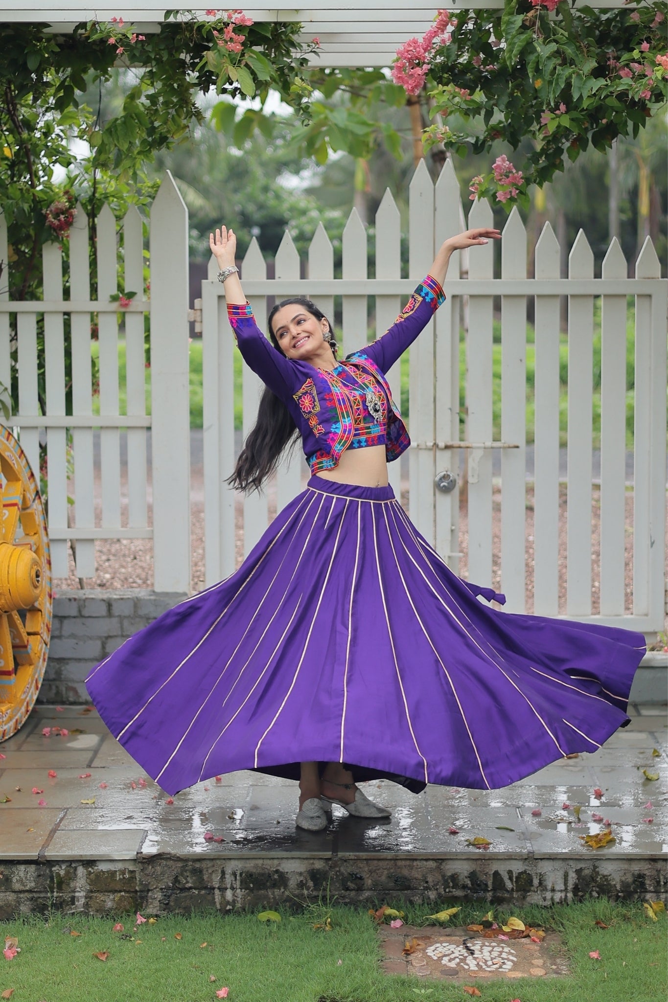 Kutchi Gamthi Embroidered Work Designer Navratri Lehenga Choli