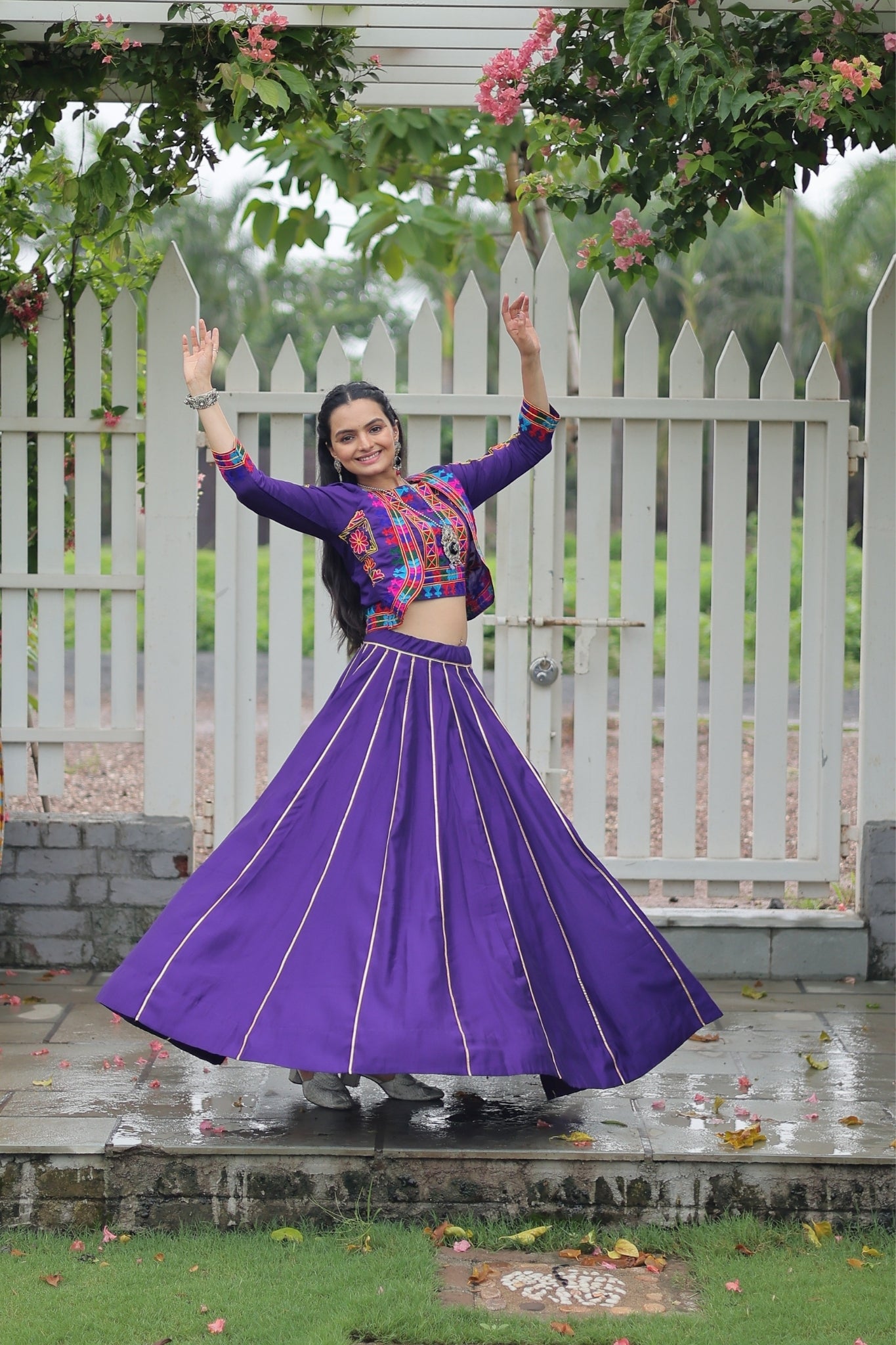 Kutchi Gamthi Embroidered Work Designer Navratri Lehenga Choli