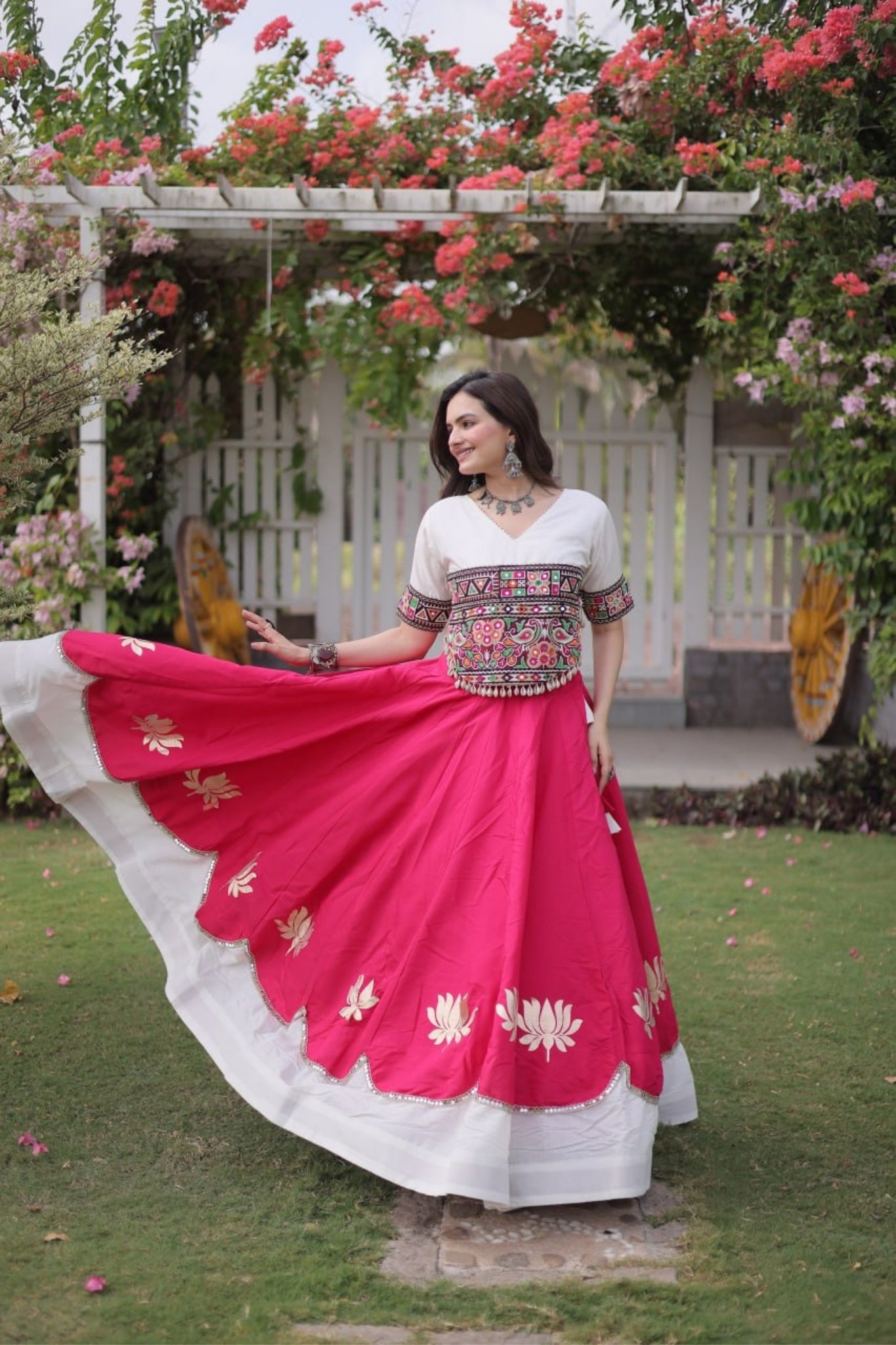Raasrang Traditional Kutchi Work Lehenga Choli For Navratri