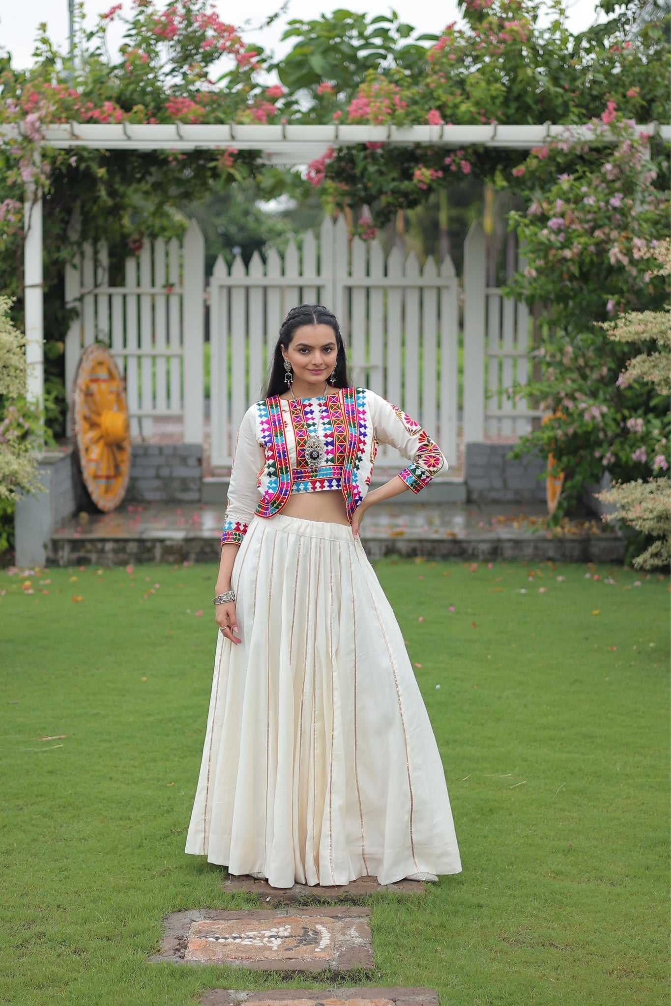 Kutchi Gamthi Embroidered Work Designer Navratri Lehenga Choli