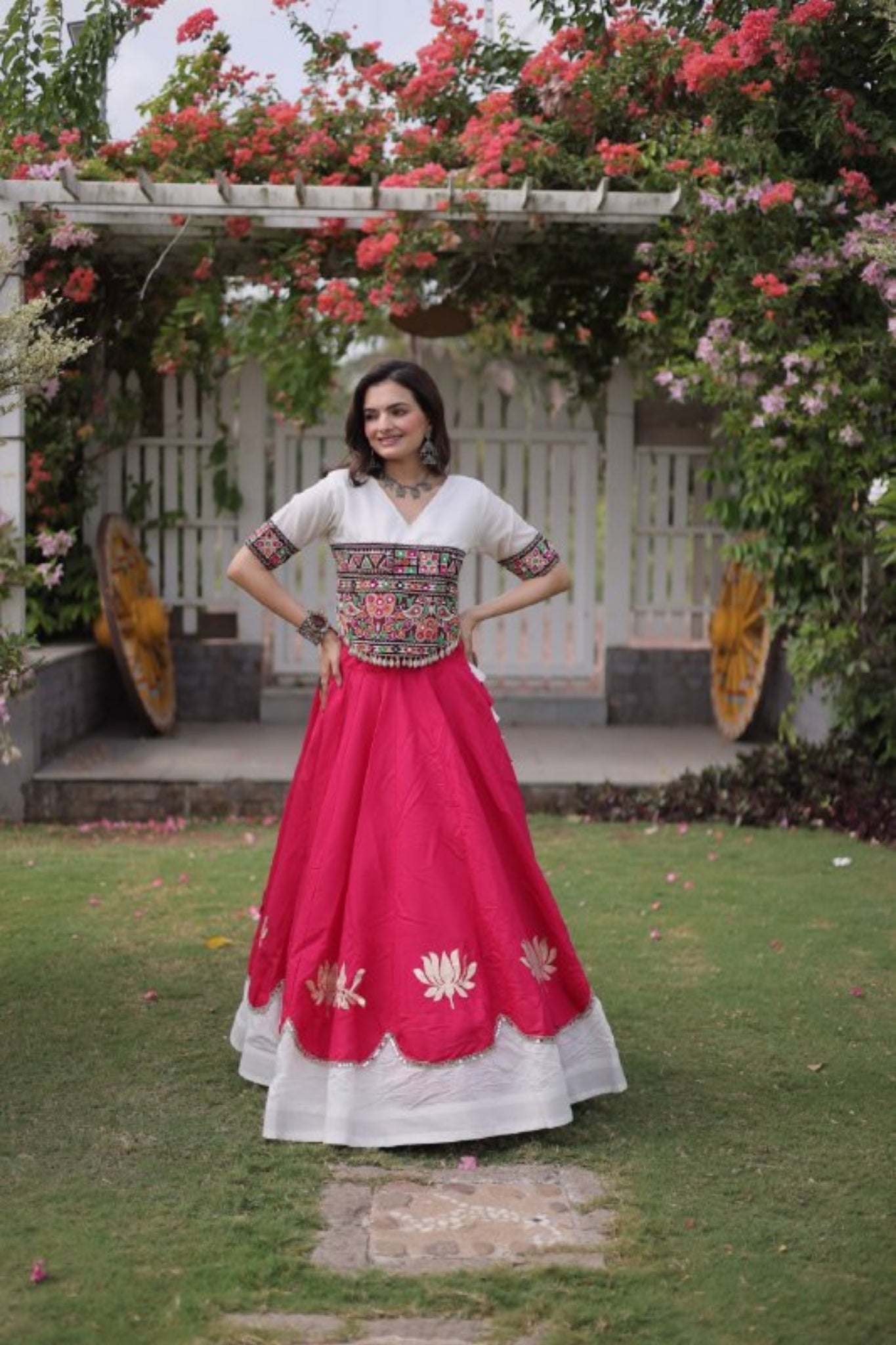 Raasrang Traditional Kutchi Work Lehenga Choli For Navratri